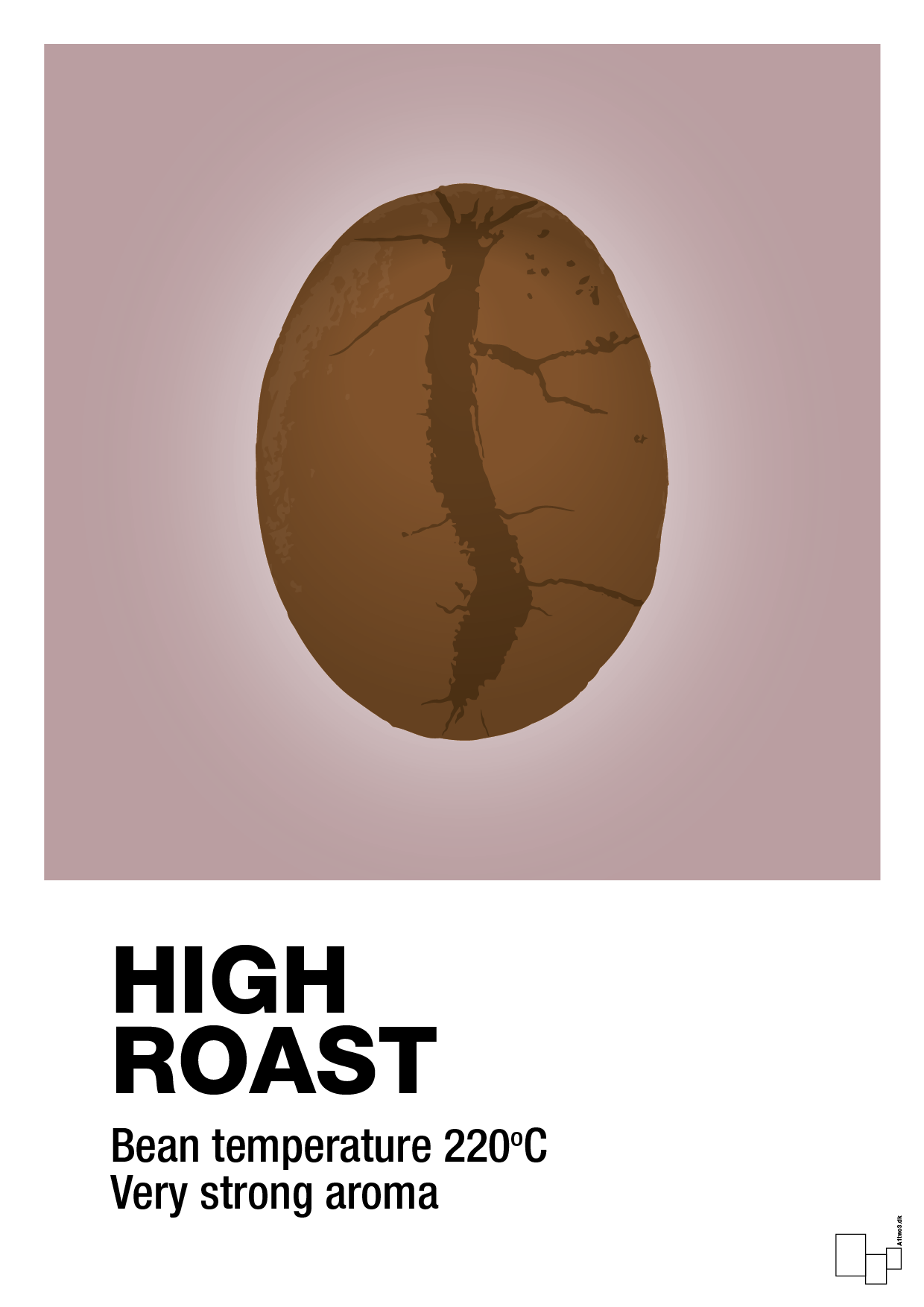 plakat: high roast - light rose-Kaffe-A1two3