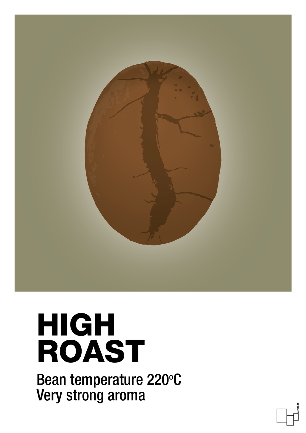 plakat: high roast - misty forrest-Kaffe-A1two3