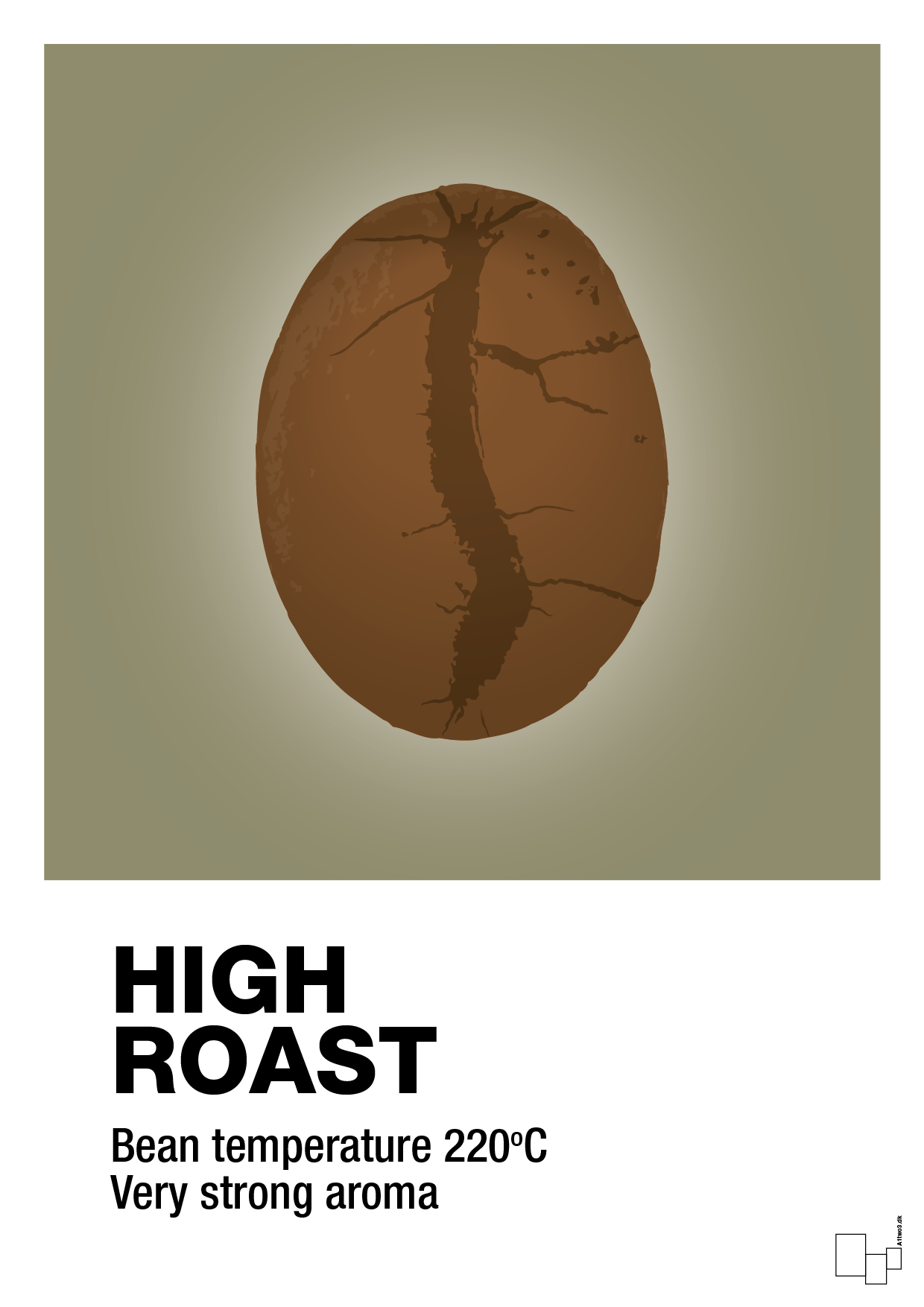 plakat: high roast - misty forrest-Kaffe-A1two3