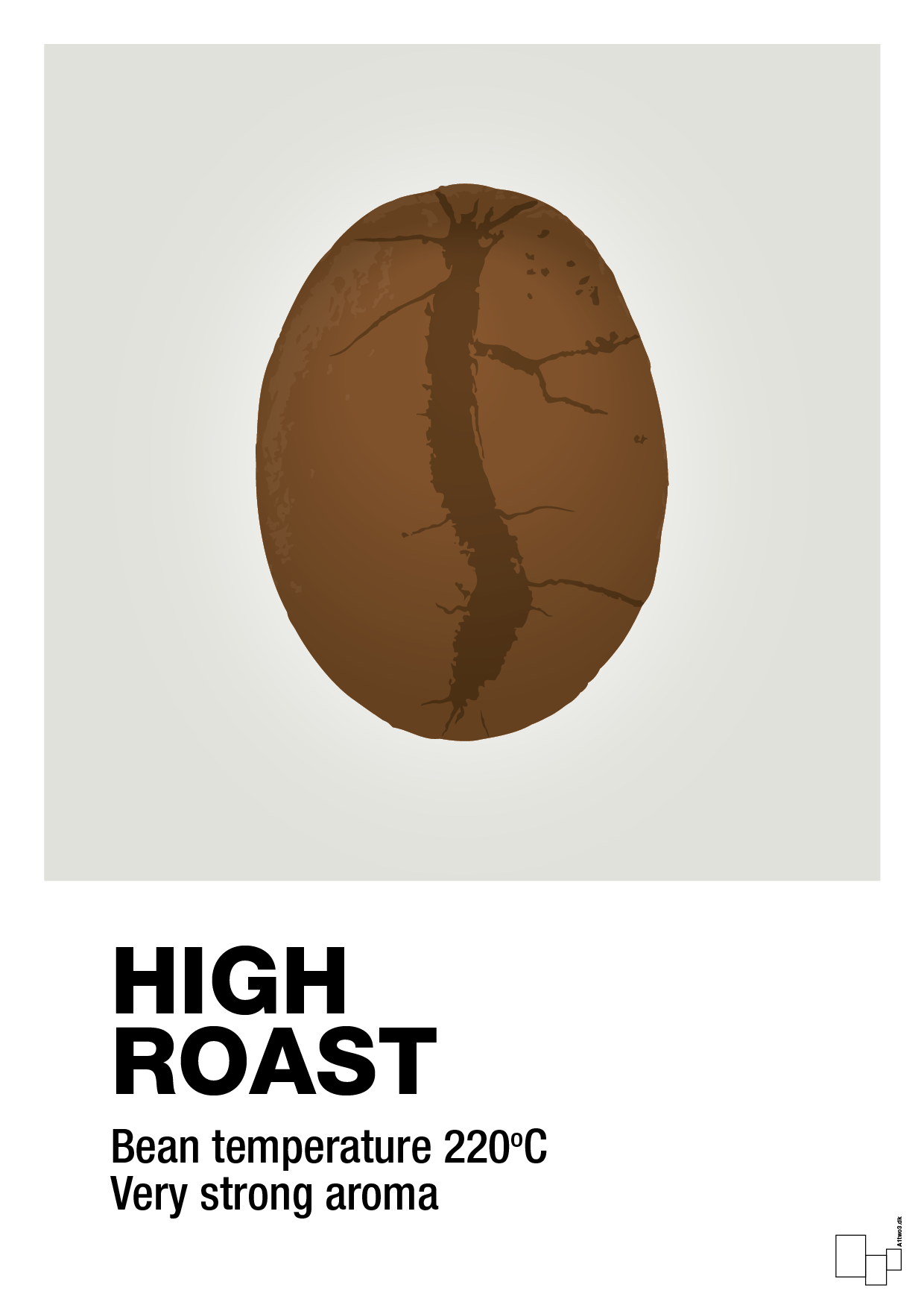 plakat: high roast - painters white-Kaffe-A1two3