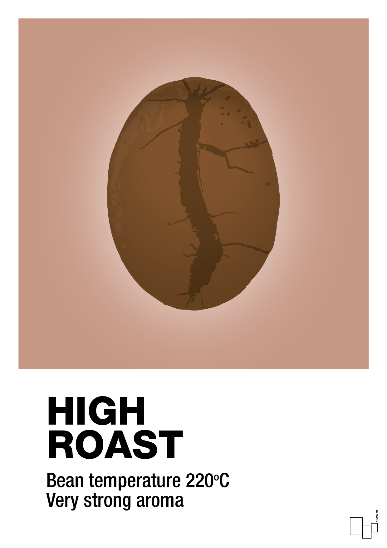 plakat: high roast - powder-Kaffe-A1two3