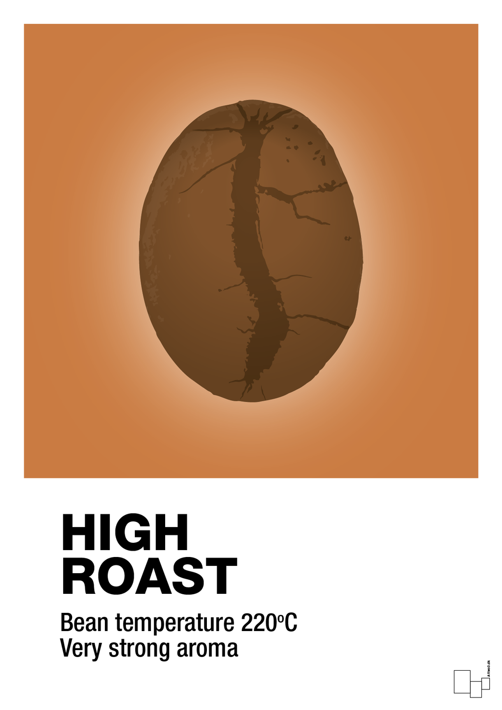 plakat: high roast - rumba orange-Kaffe-A1two3