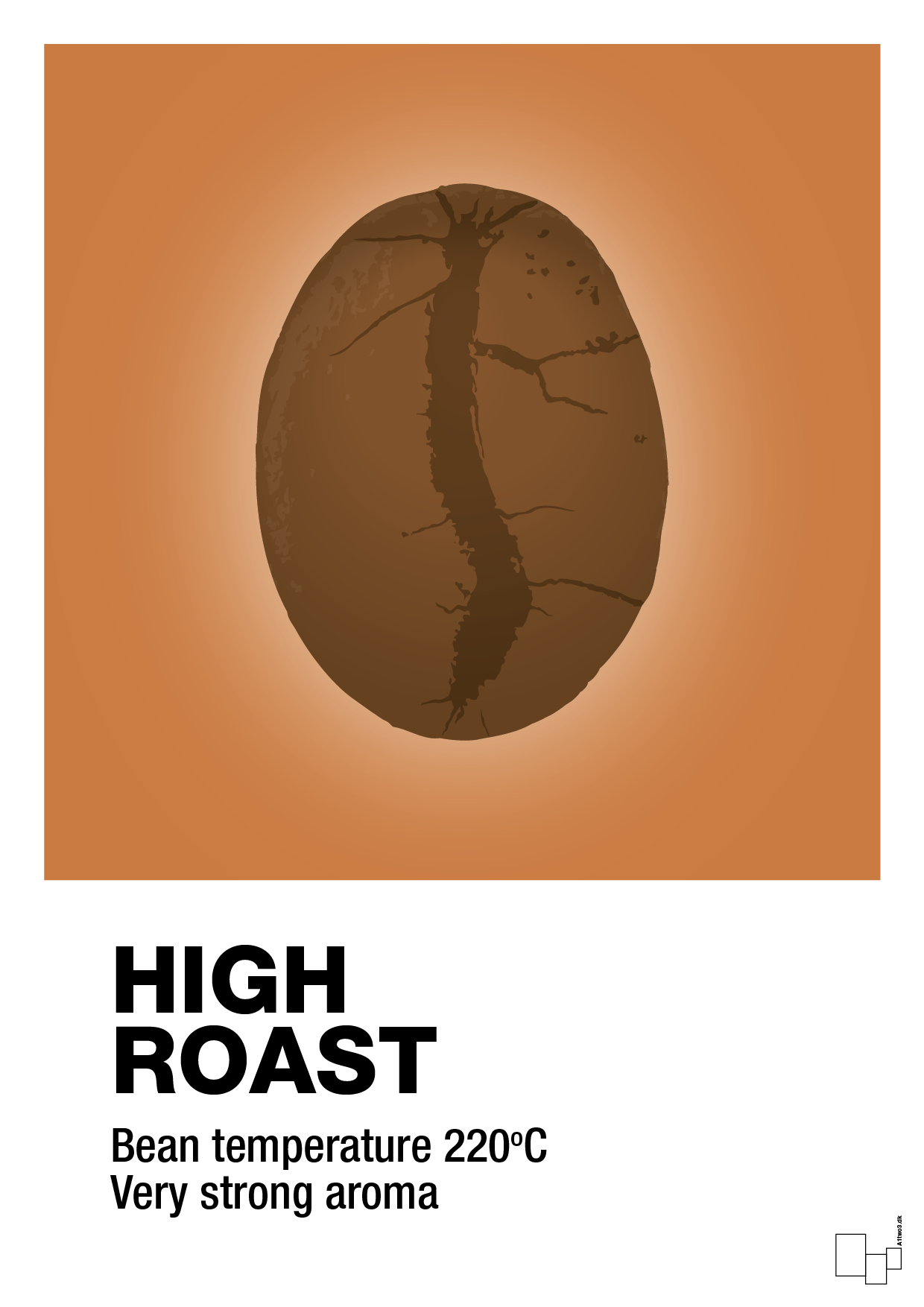 plakat: high roast - rumba orange-Kaffe-A1two3