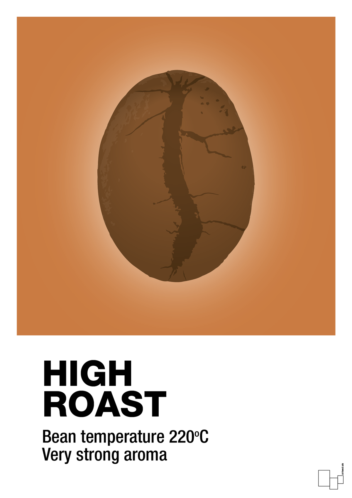 plakat: high roast - rumba orange-Kaffe-A1two3