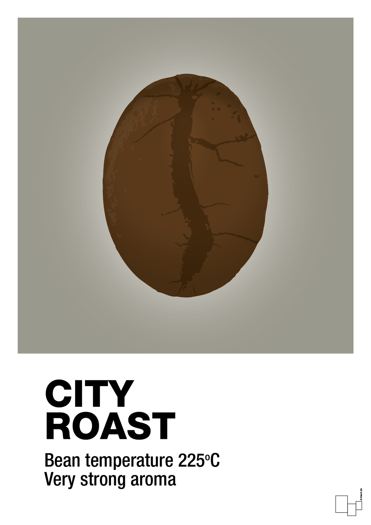 plakat: city roast - battleship gray-Kaffe-A1two3