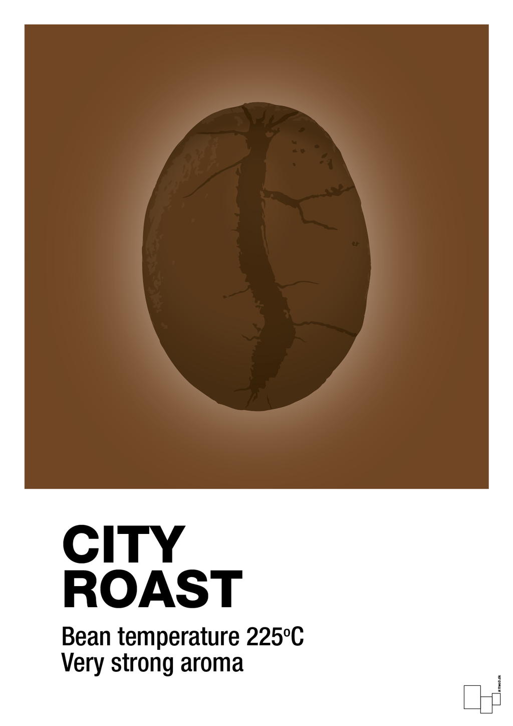 plakat: city roast - dark brown-Kaffe-A1two3