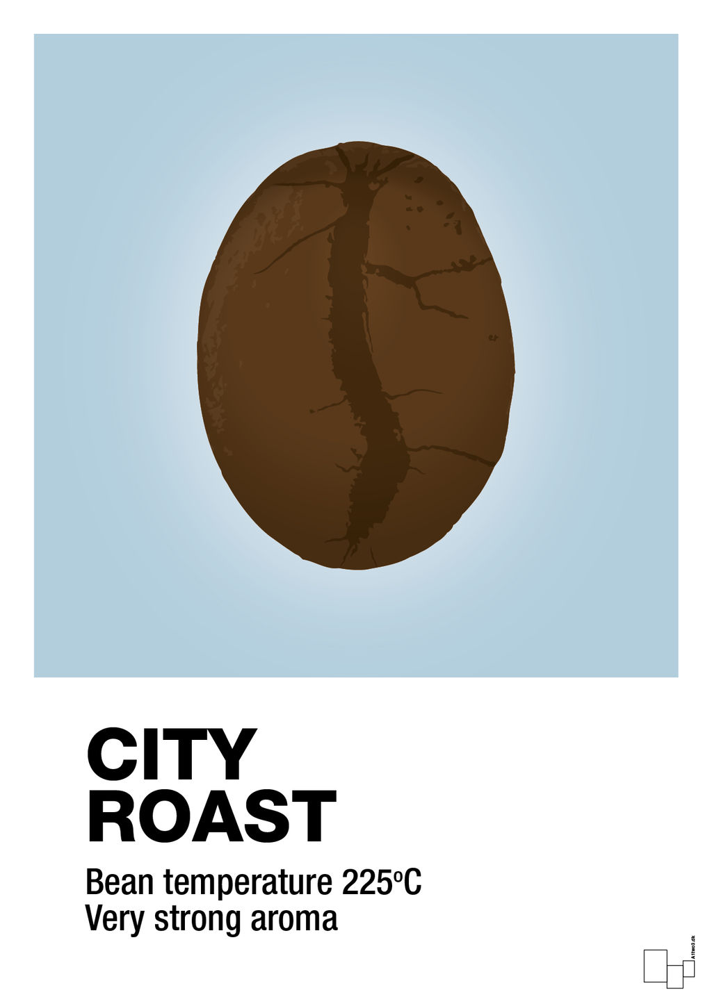 plakat: city roast - heavenly blue-Kaffe-A1two3
