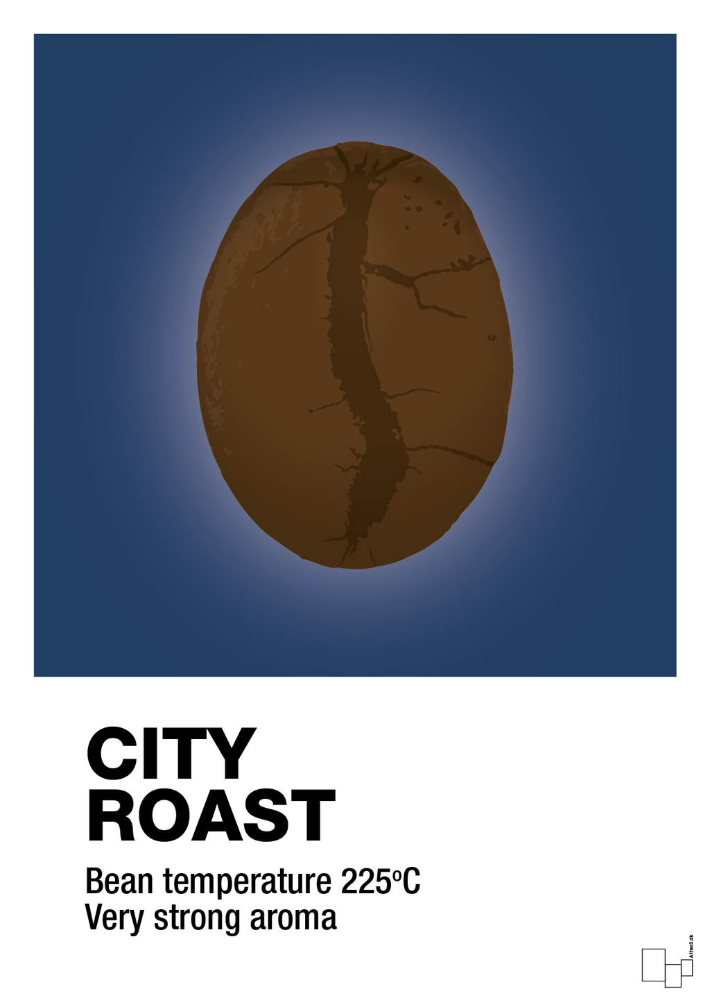 plakat: city roast - lapis blue-Kaffe-A1two3
