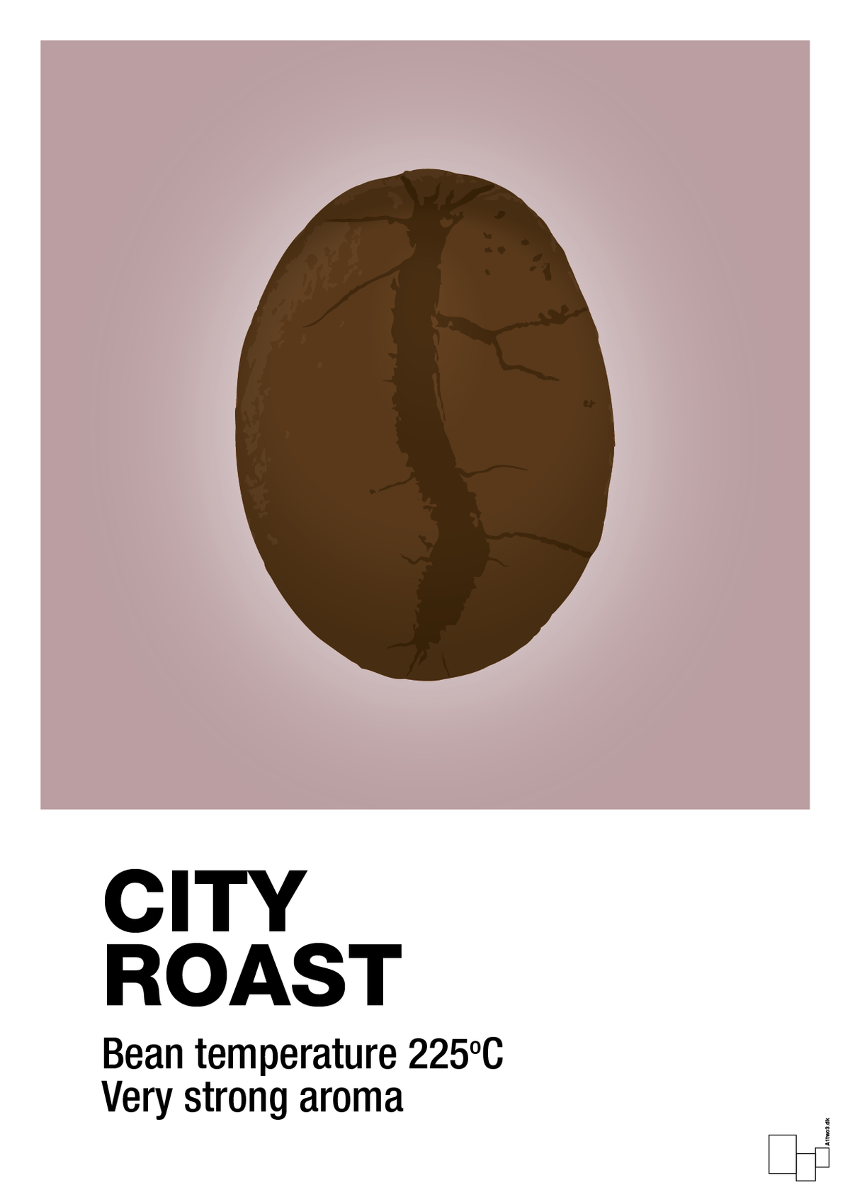 plakat: city roast - light rose-Kaffe-A1two3