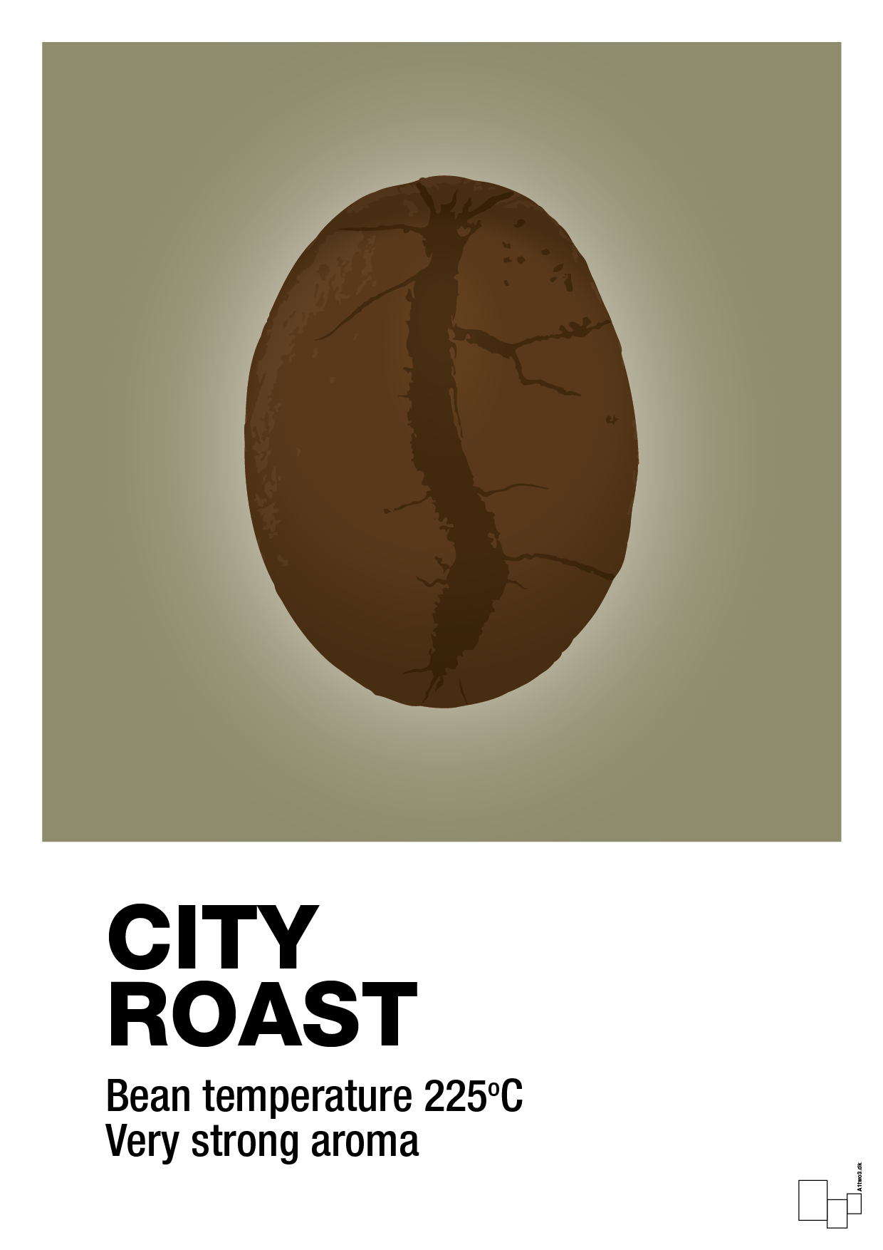 plakat: city roast - misty forrest-Kaffe-A1two3