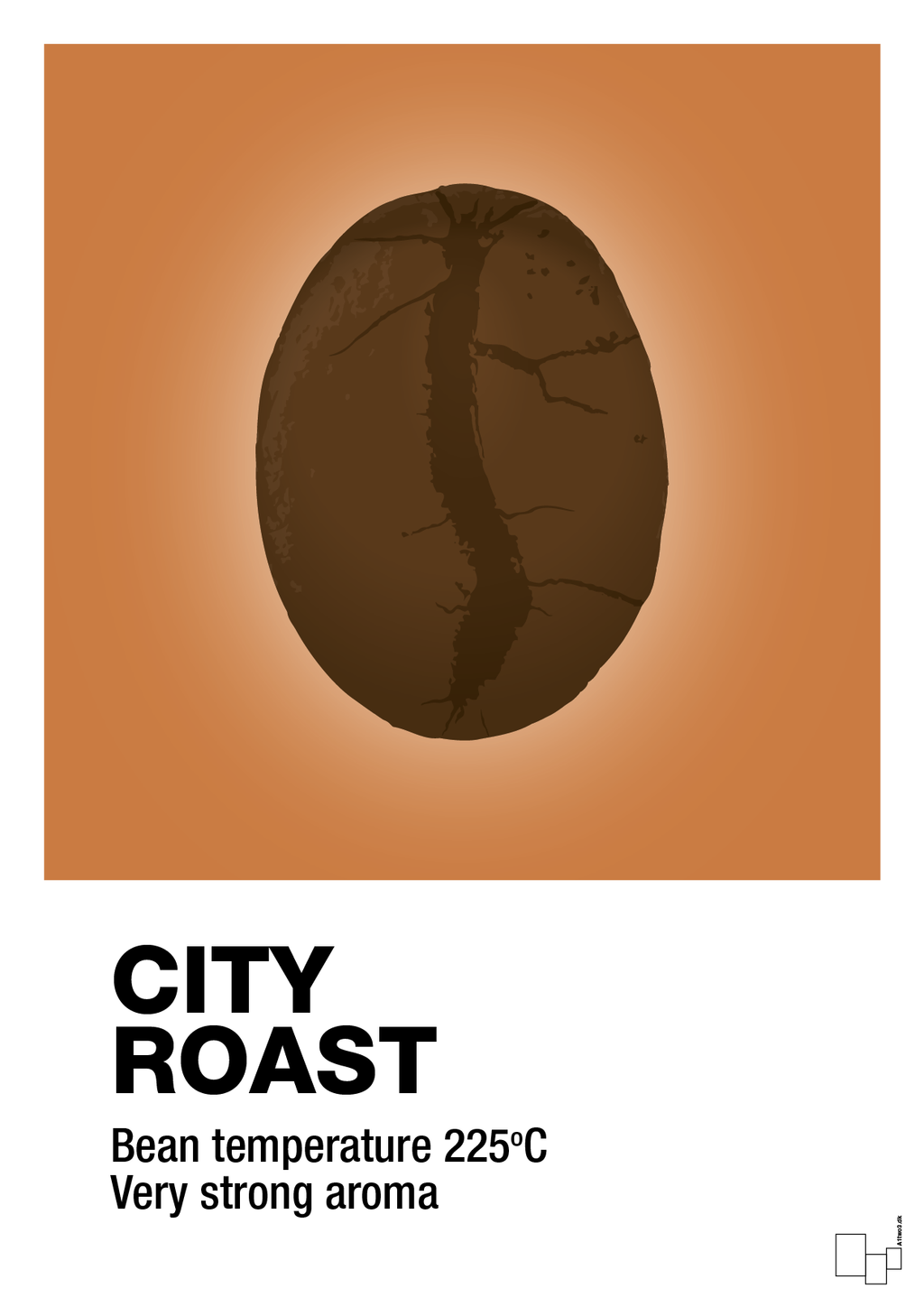 plakat: city roast - rumba orange-Kaffe-A1two3