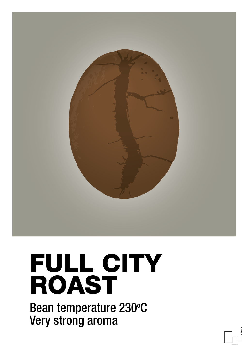 plakat: full city roast - battleship gray-Kaffe-A1two3