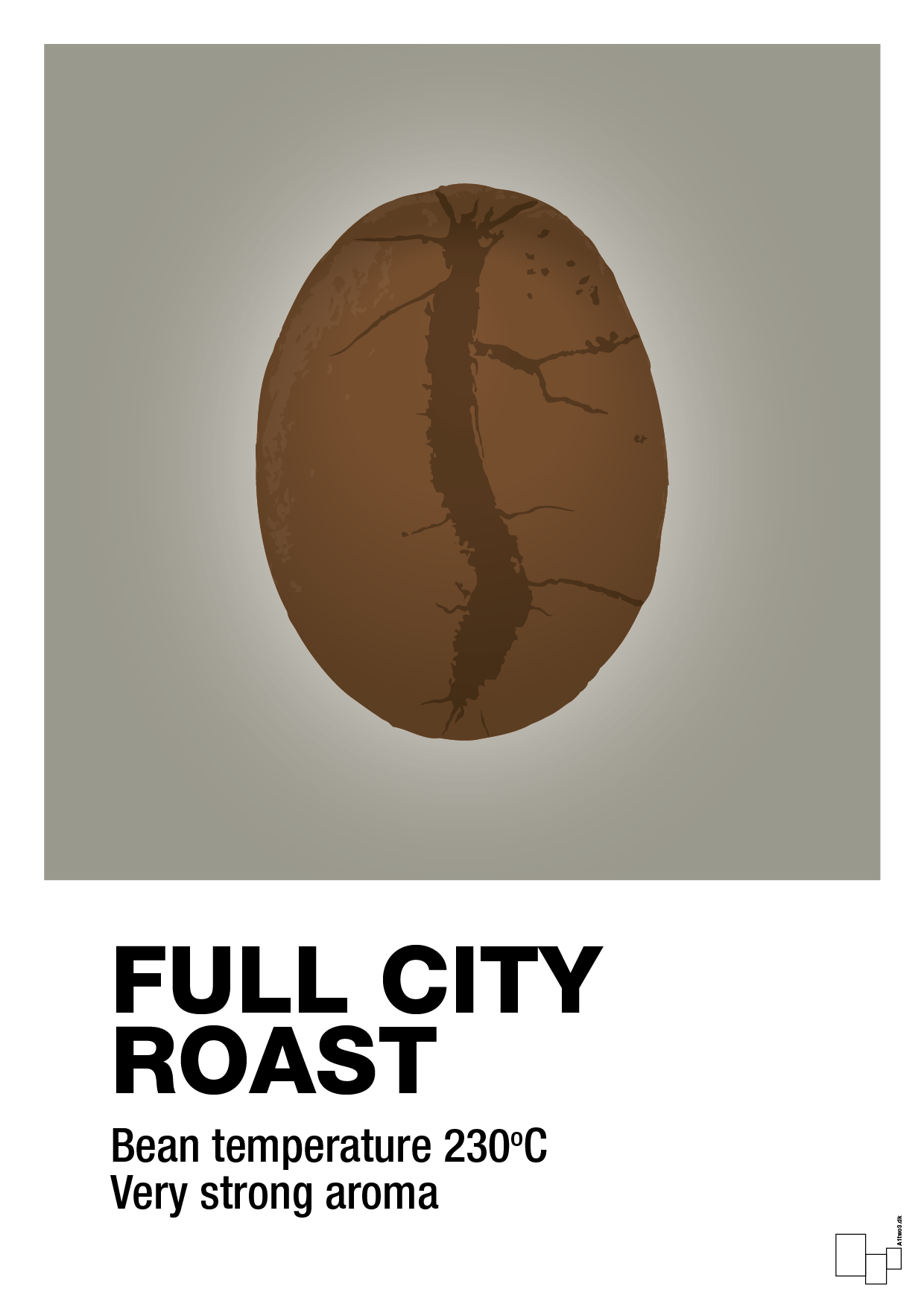 plakat: full city roast - battleship gray-Kaffe-A1two3