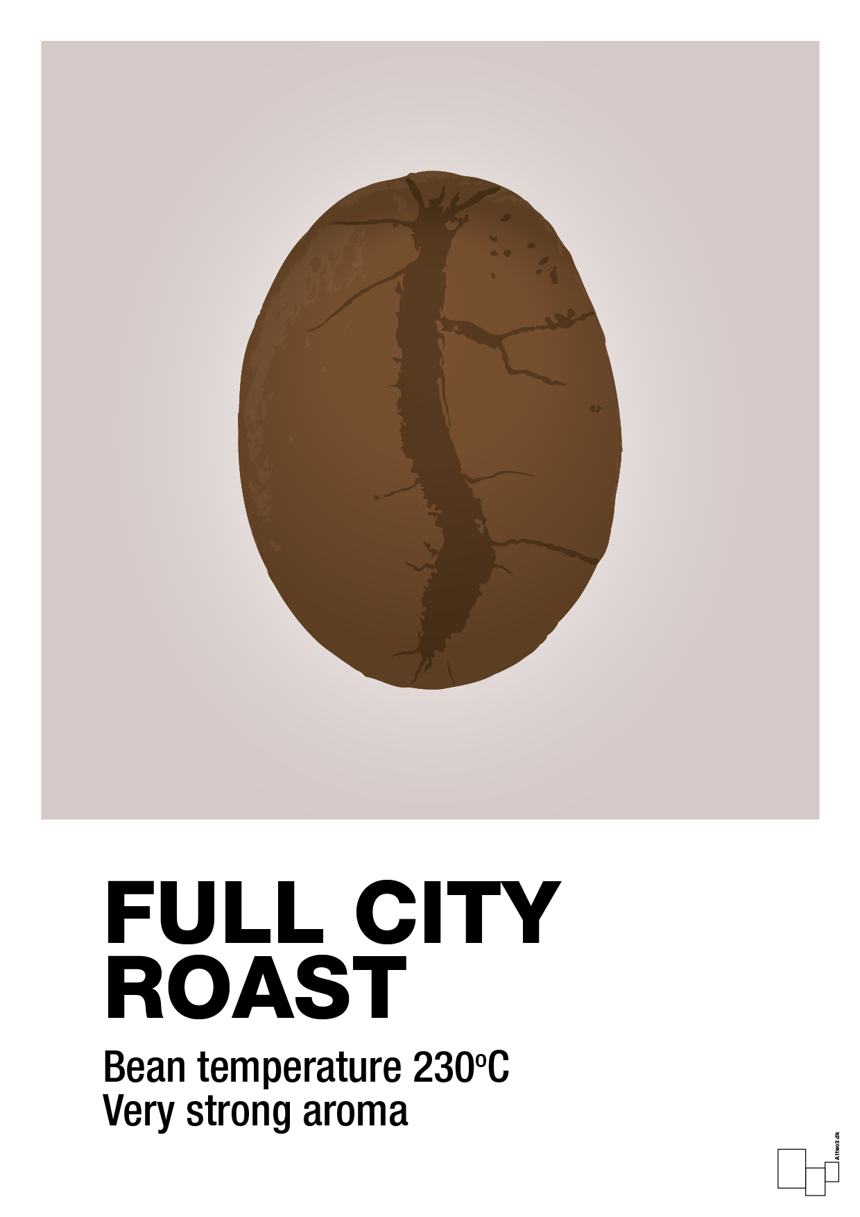 plakat: full city roast - broken beige-Kaffe-A1two3