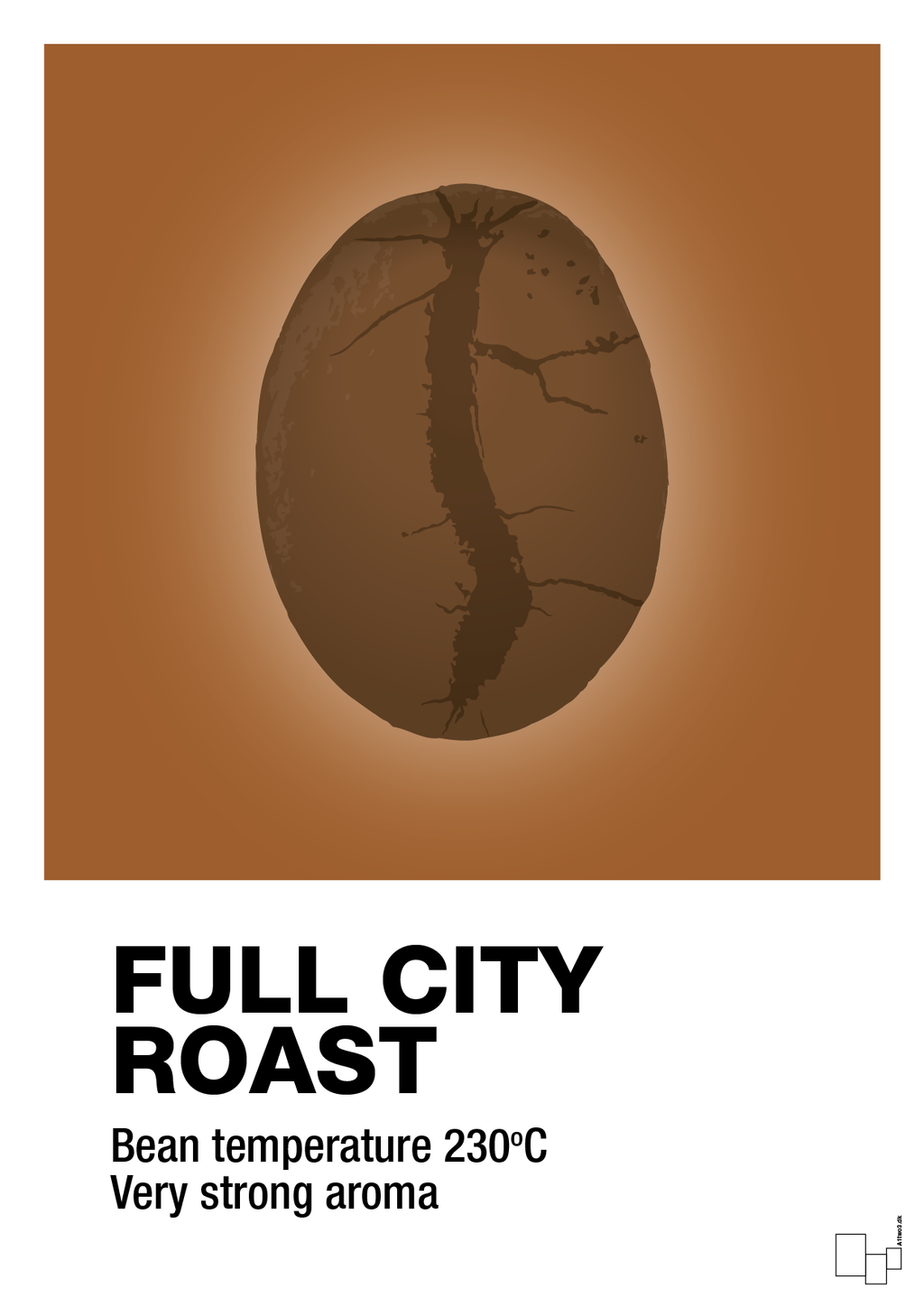 plakat: full city roast - cognac-Kaffe-A1two3