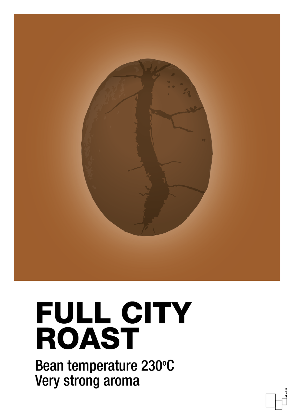plakat: full city roast - cognac-Kaffe-A1two3