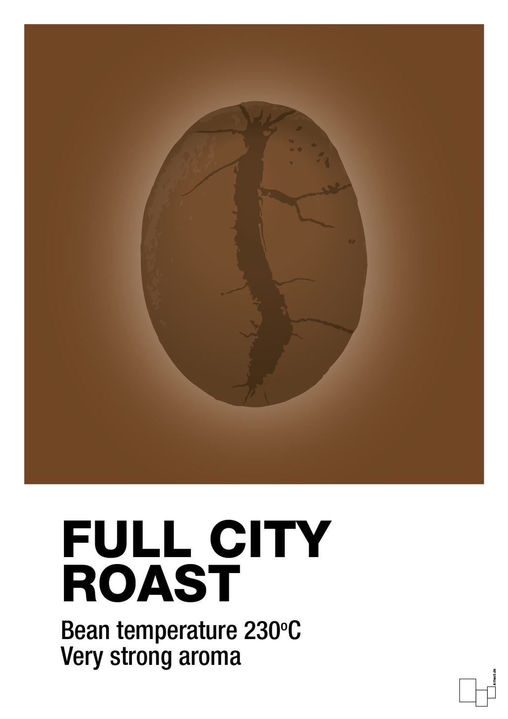 plakat: full city roast - dark brown-Kaffe-A1two3