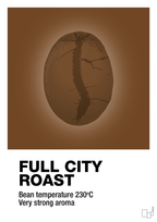 plakat: full city roast - dark brown-Kaffe-A1two3