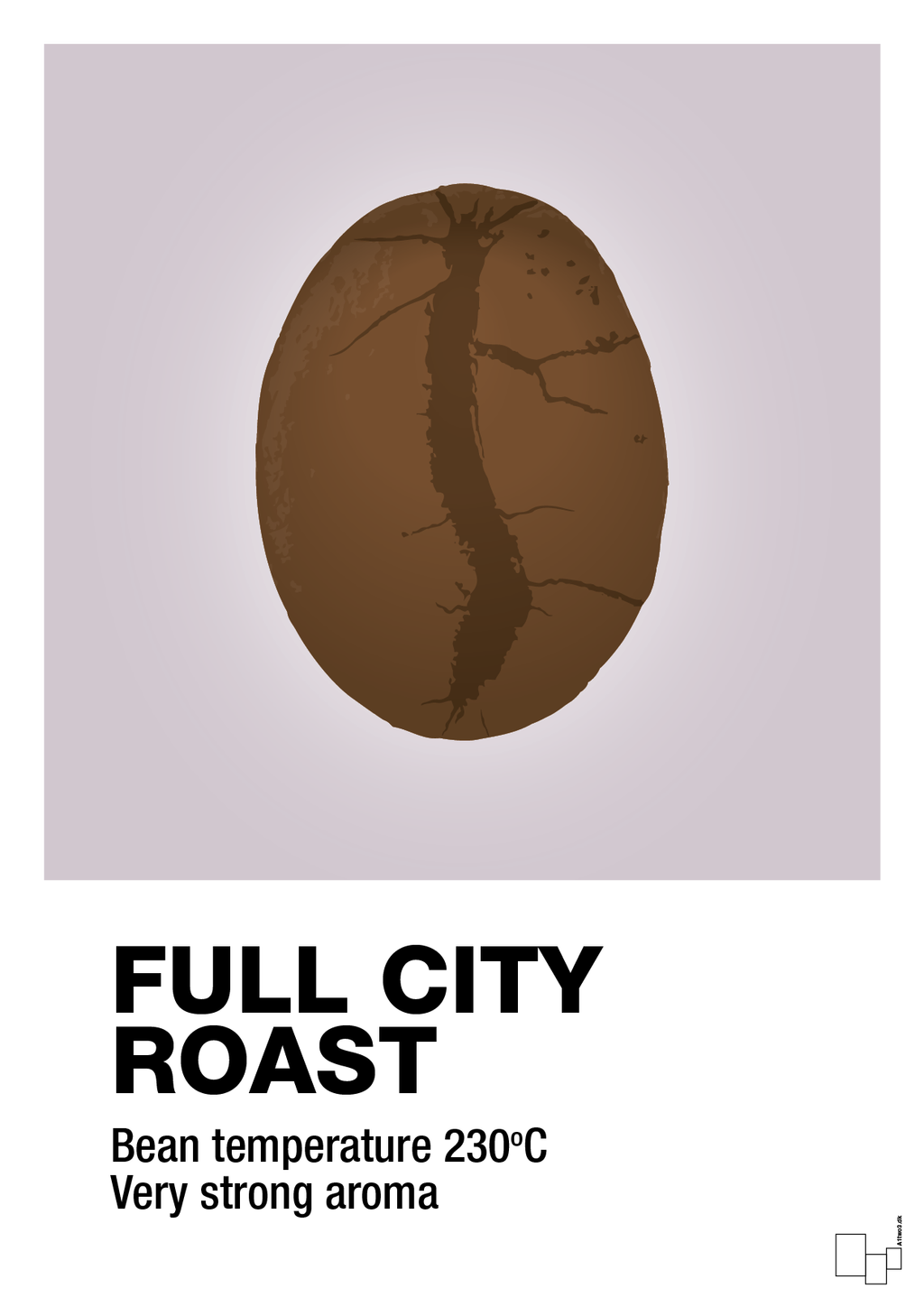 plakat: full city roast - dusty lilac-Kaffe-A1two3