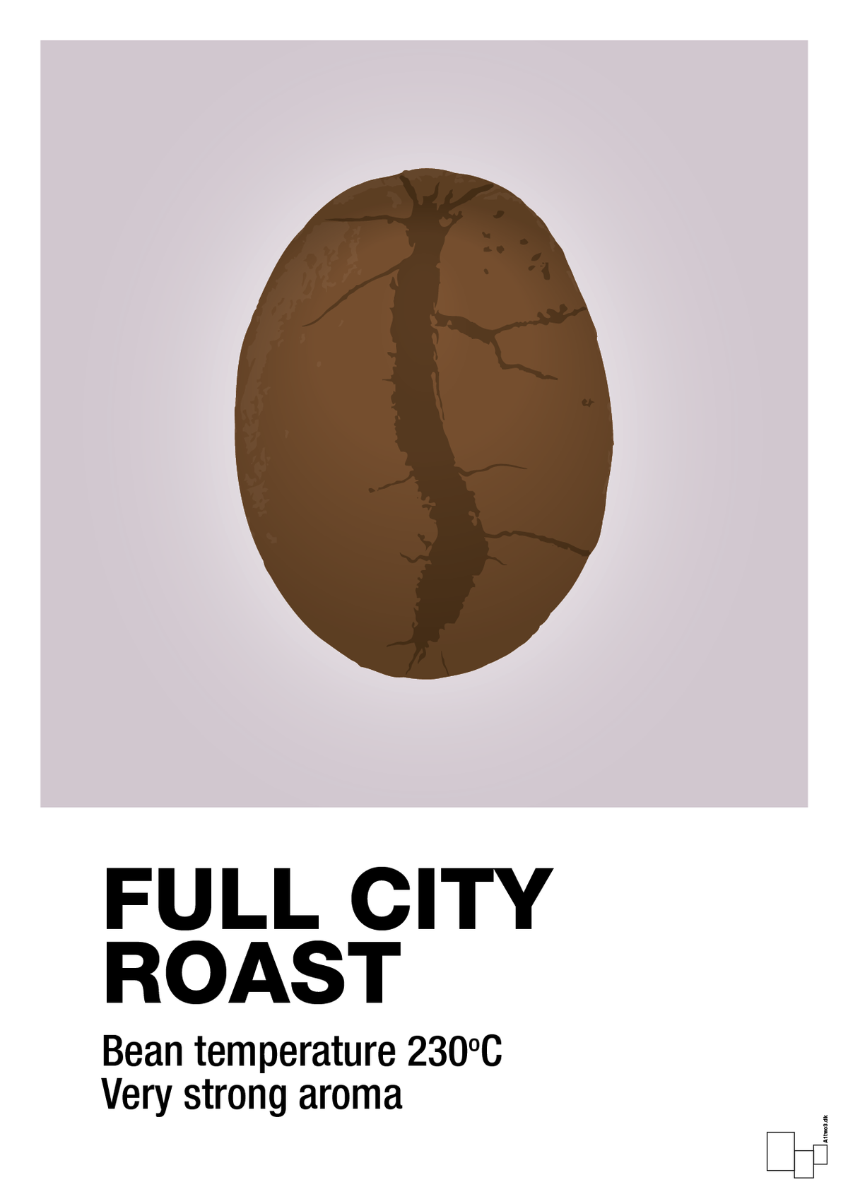plakat: full city roast - dusty lilac-Kaffe-A1two3