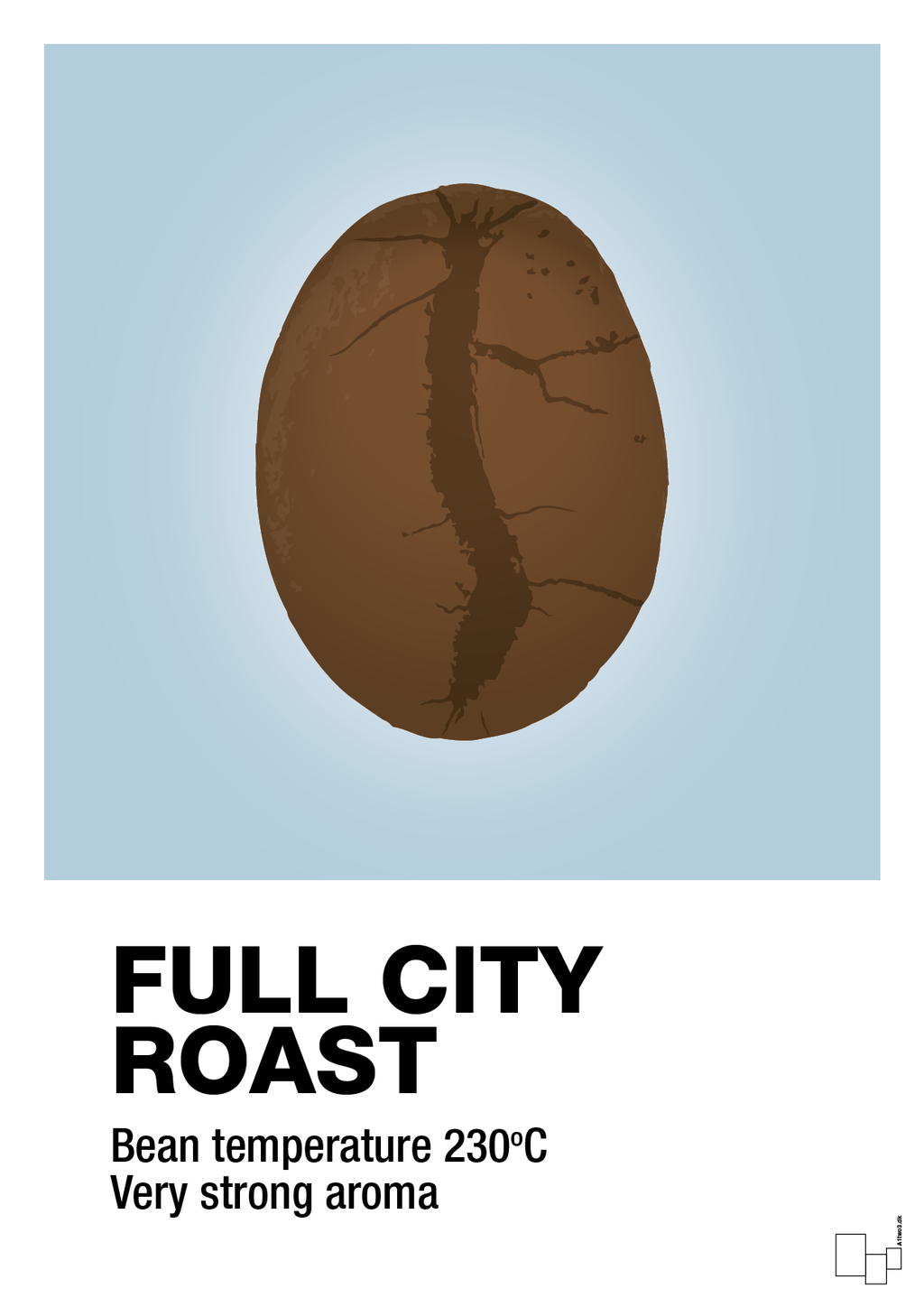 plakat: full city roast - heavenly blue-Kaffe-A1two3