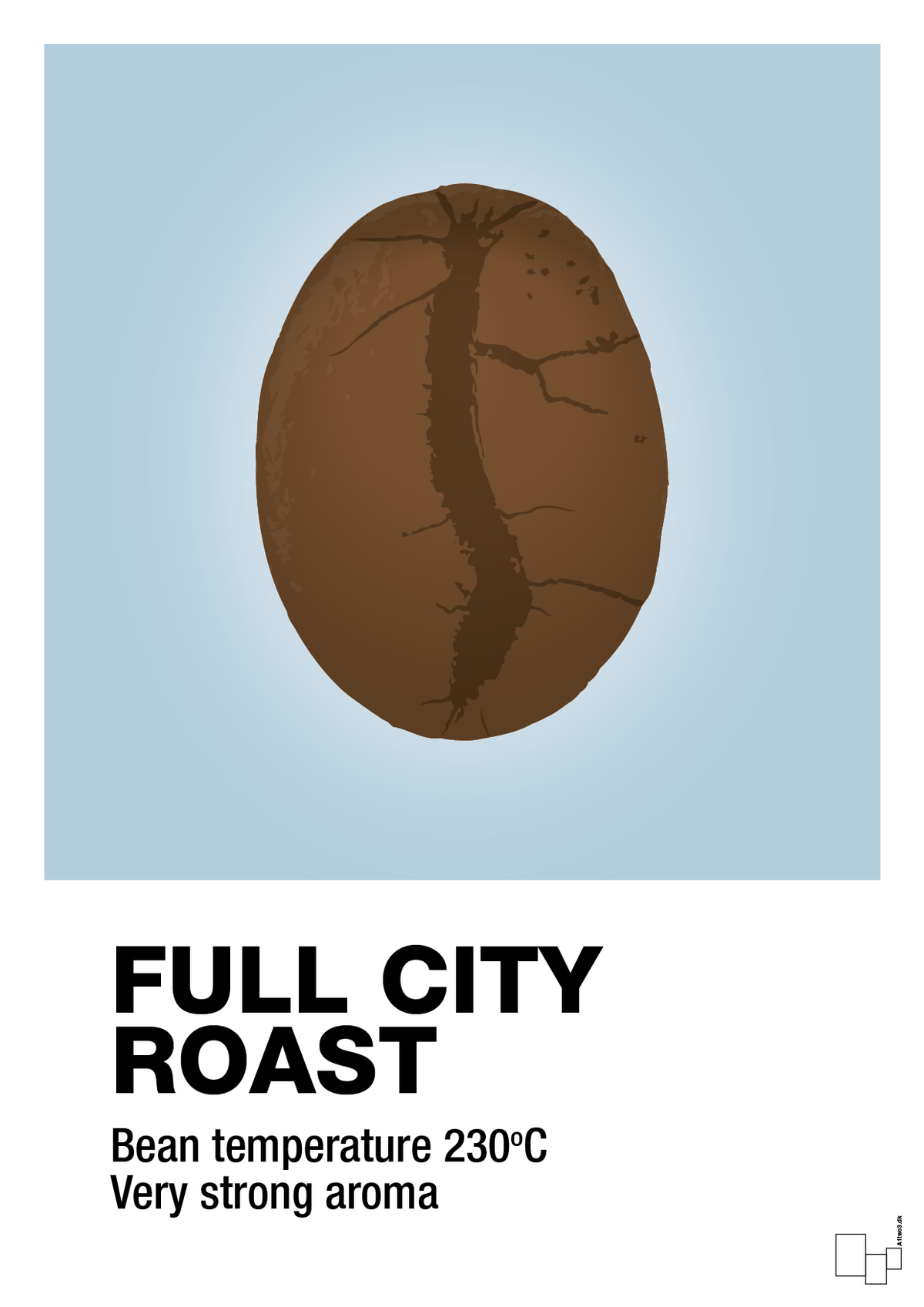 plakat: full city roast - heavenly blue-Kaffe-A1two3