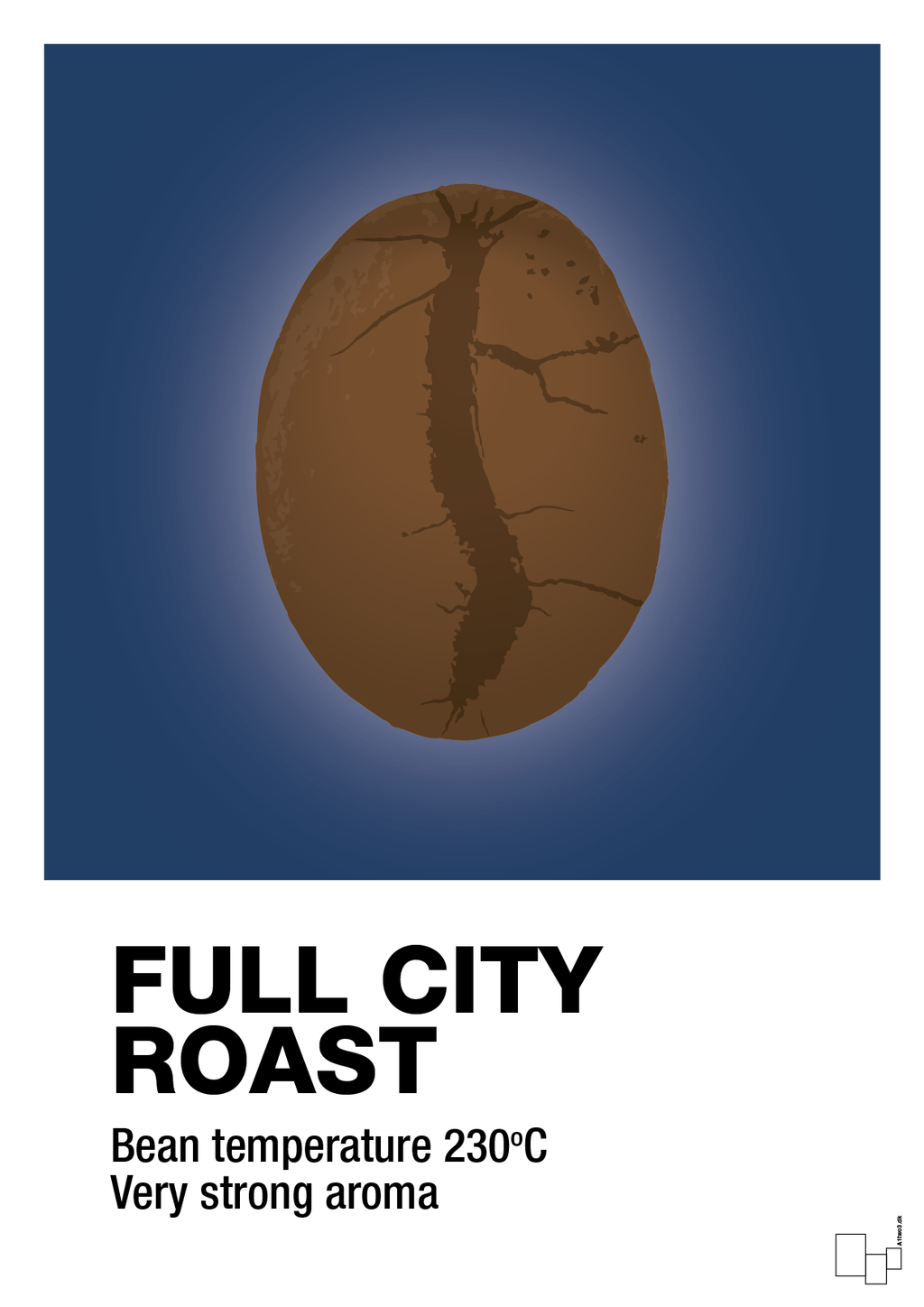 plakat: full city roast - lapis blue-Kaffe-A1two3