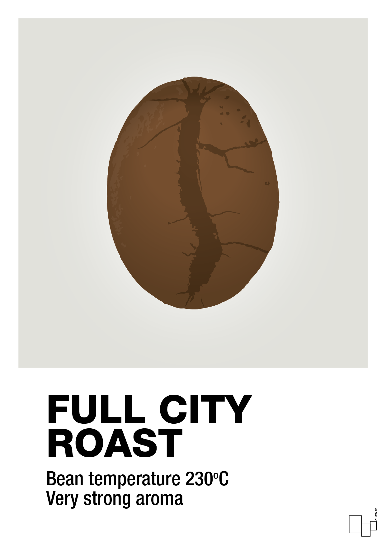plakat: full city roast - painters white-Kaffe-A1two3