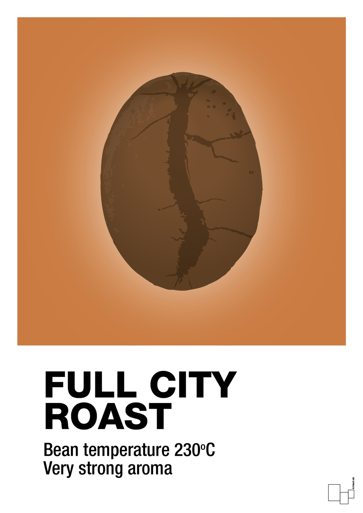 plakat: full city roast - rumba orange-Kaffe-A1two3
