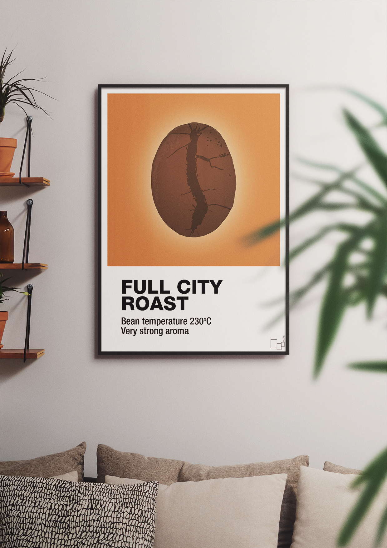 plakat: full city roast - graphic charcoal-Kaffe-A1two3