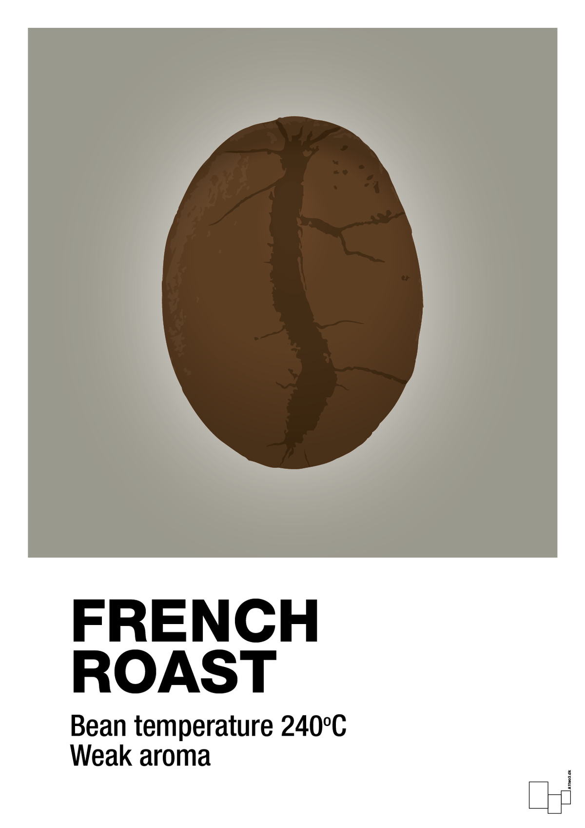 plakat: french roast - battleship gray-Kaffe-A1two3