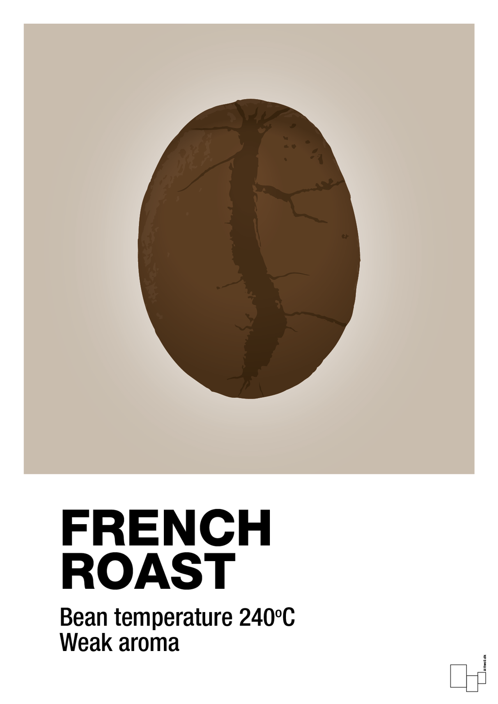 plakat: french roast - creamy mushroom-Kaffe-A1two3