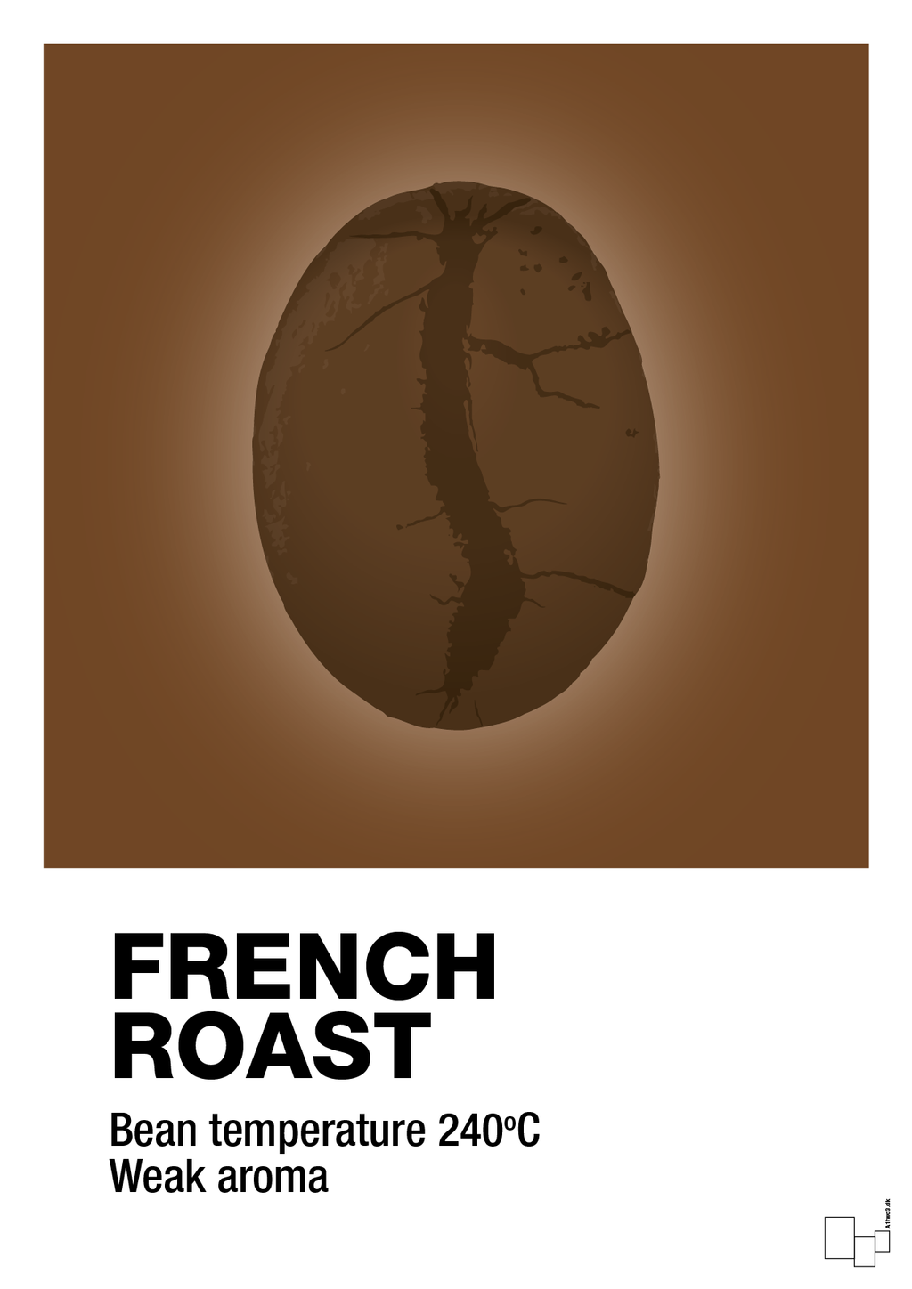 plakat: french roast - dark brown-Kaffe-A1two3
