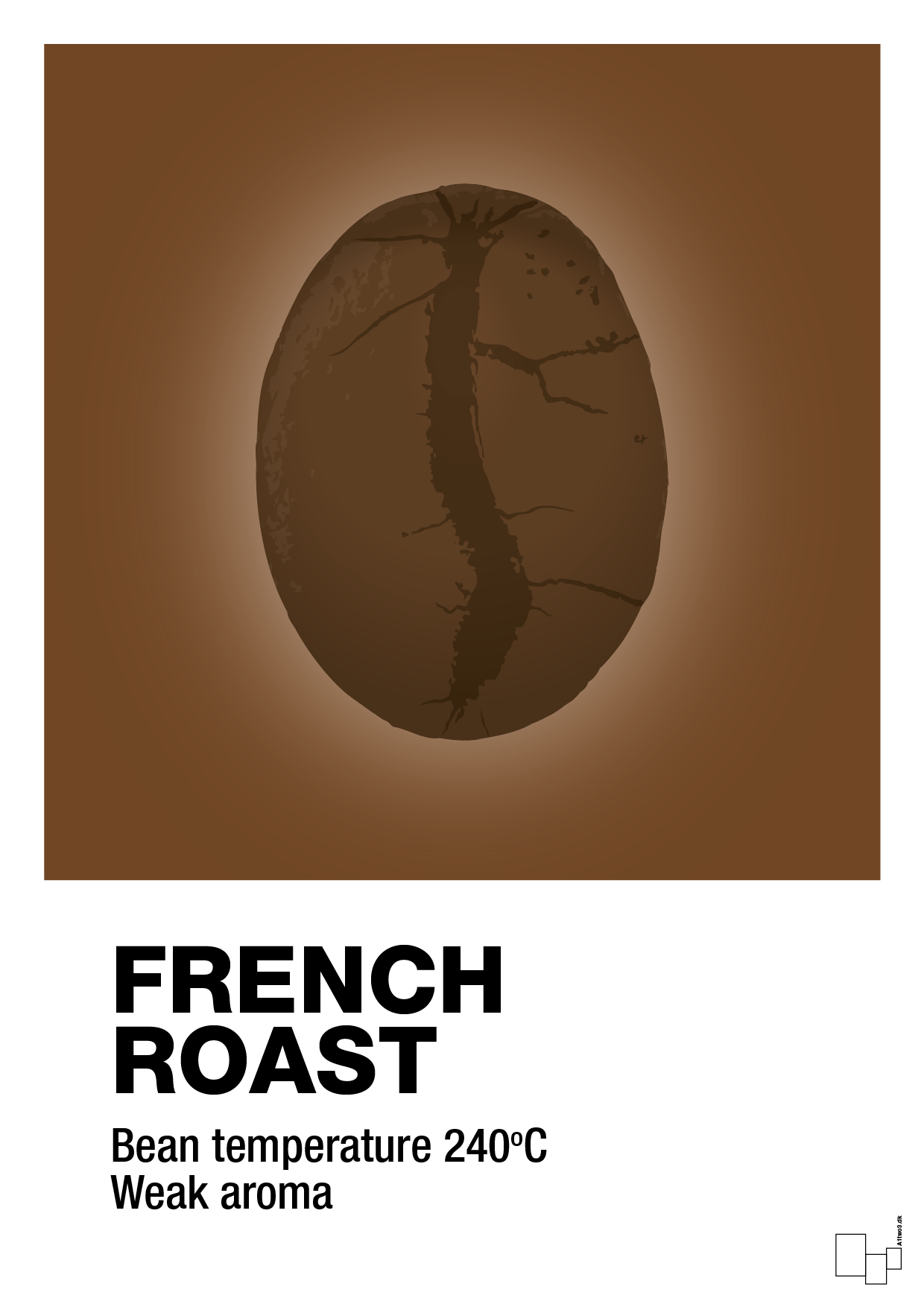 plakat: french roast - dark brown-Kaffe-A1two3