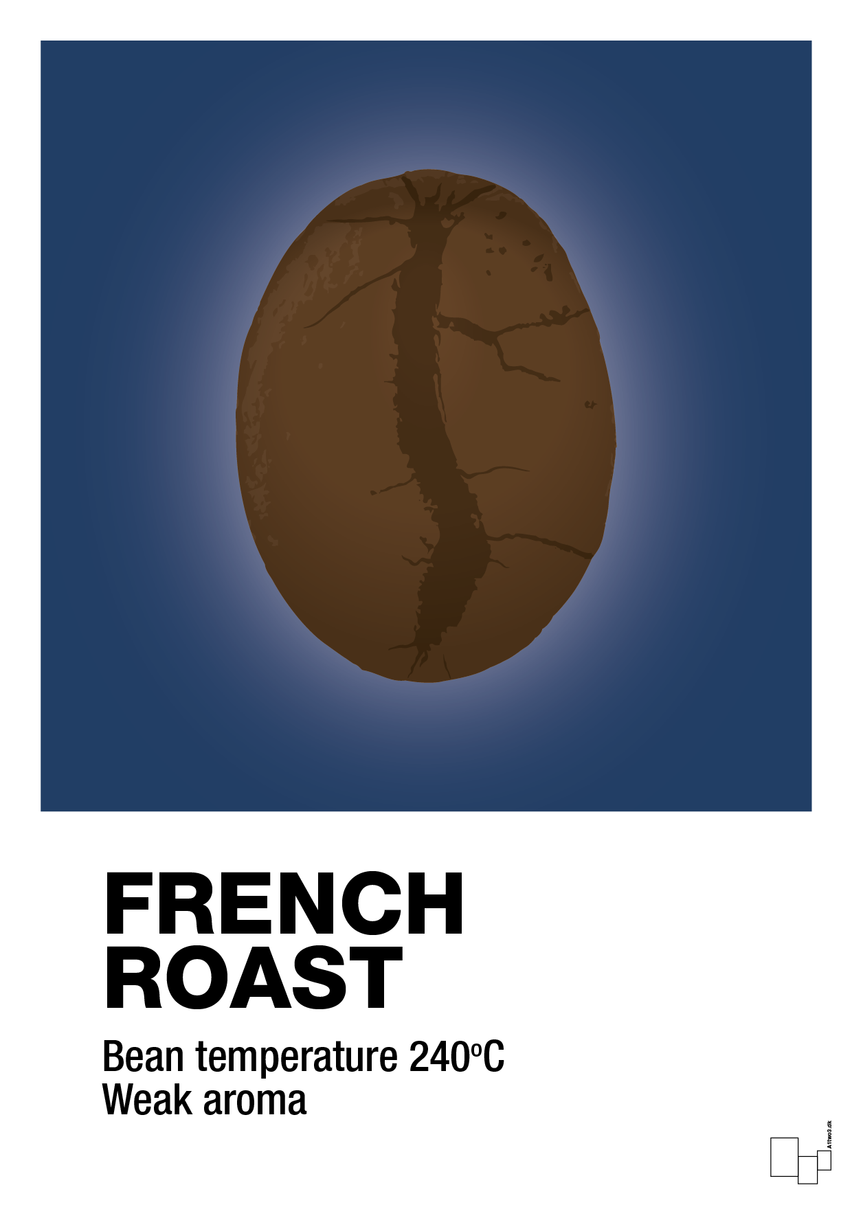 plakat: french roast - lapis blue-Kaffe-A1two3