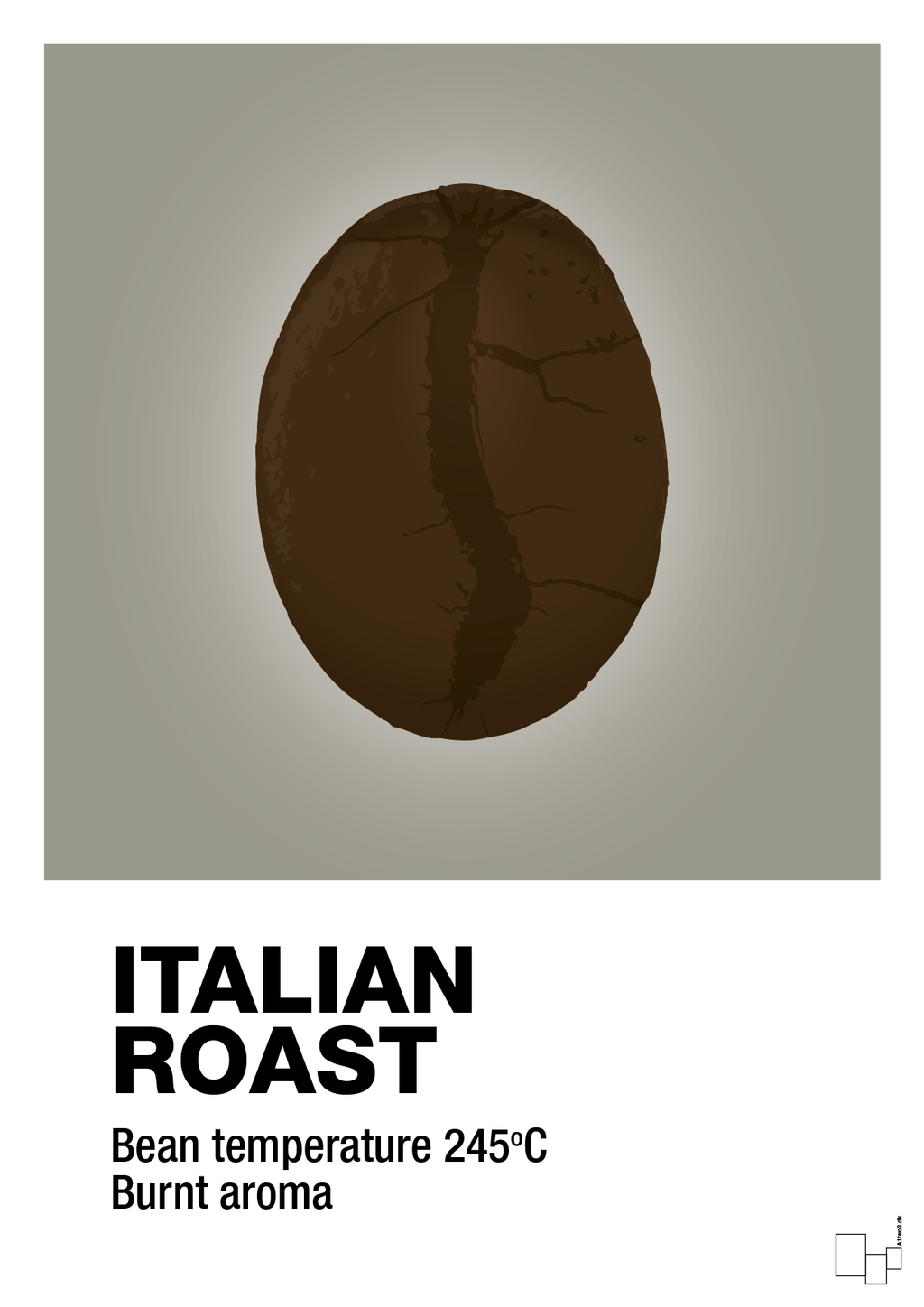 plakat: italian roast - battleship gray-Kaffe-A1two3