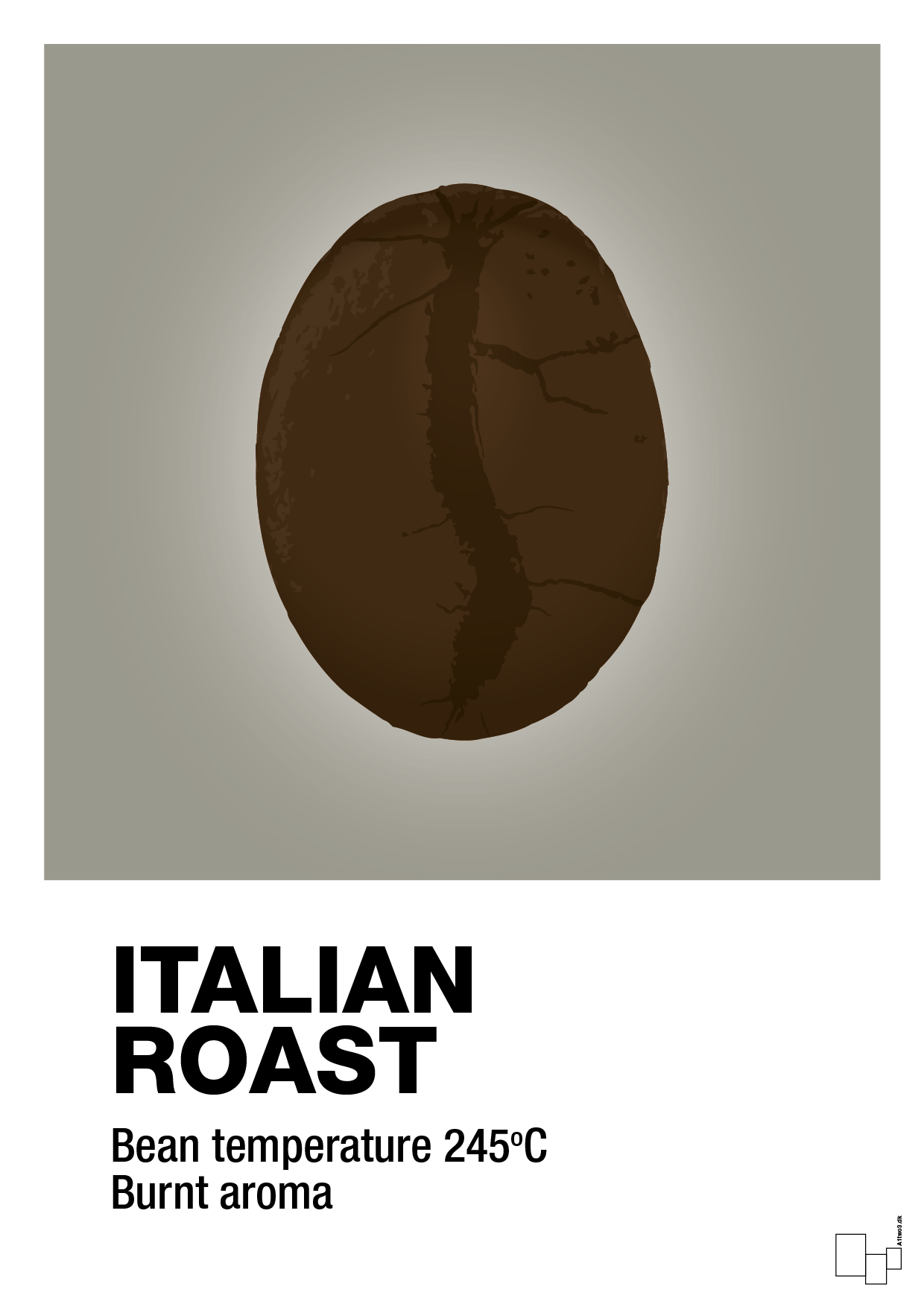 plakat: italian roast - battleship gray-Kaffe-A1two3