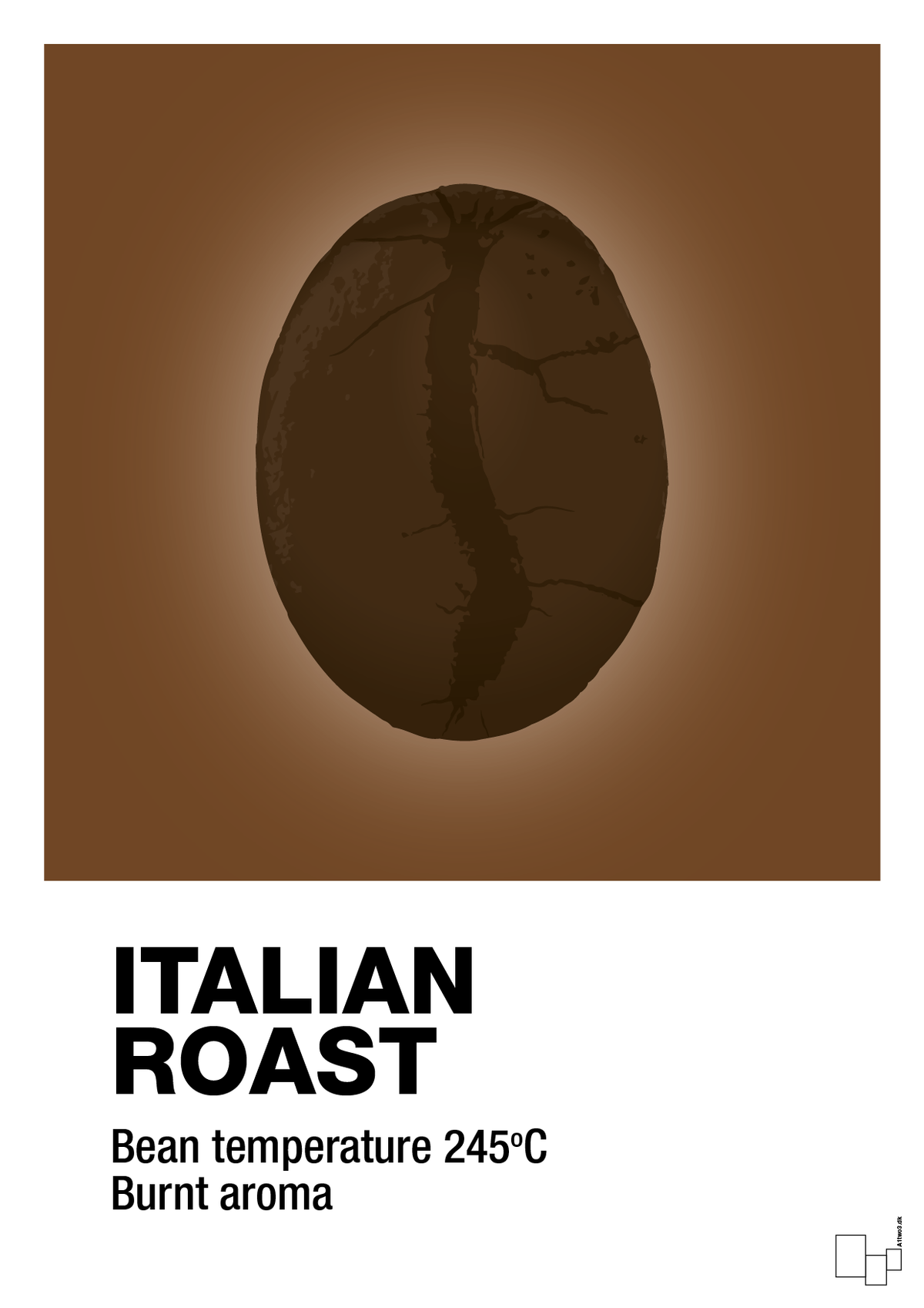 plakat: italian roast - dark brown-Kaffe-A1two3
