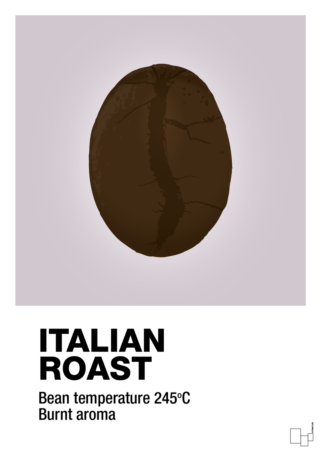 plakat: italian roast - dusty lilac-Kaffe-A1two3