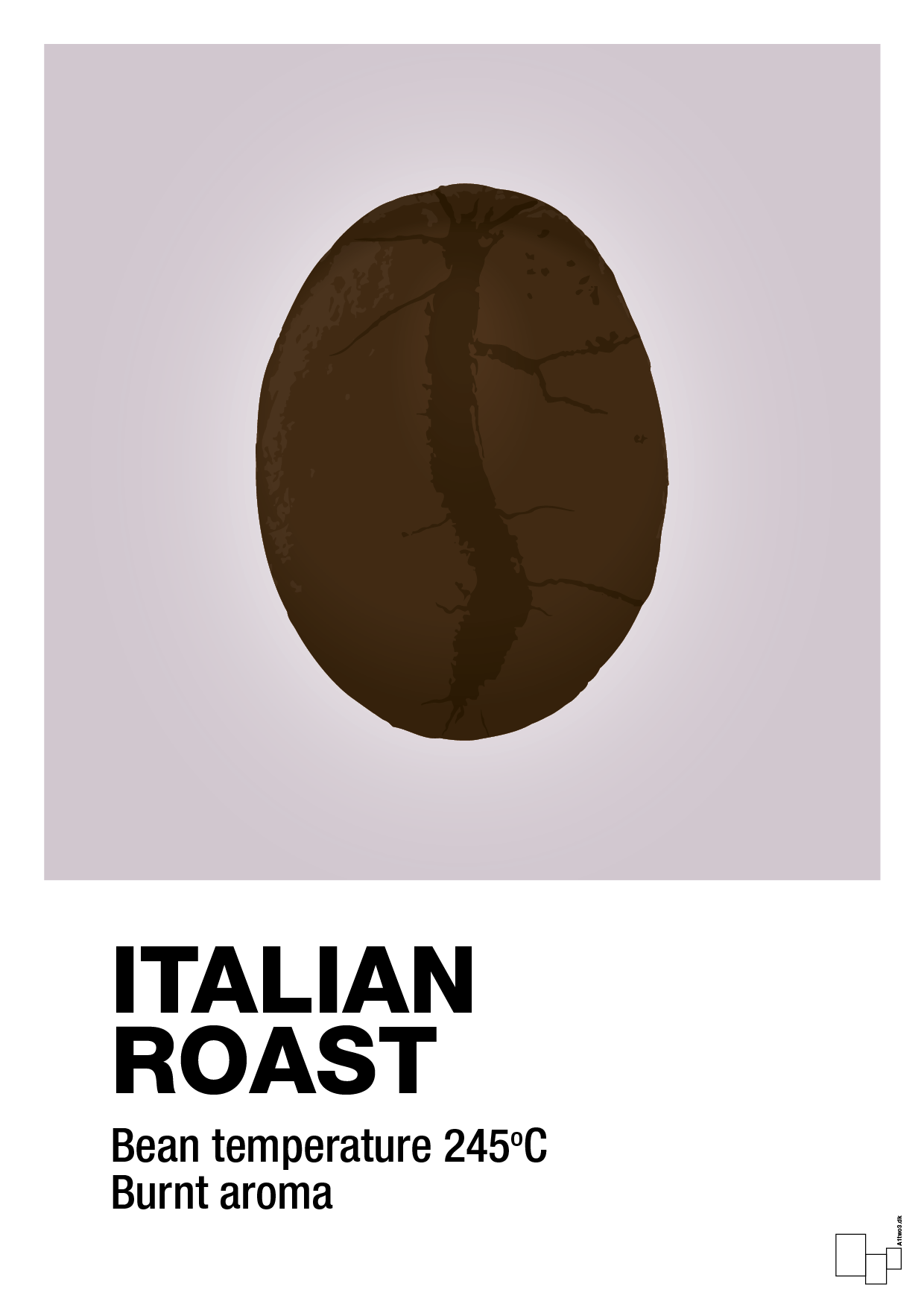 plakat: italian roast - dusty lilac-Kaffe-A1two3