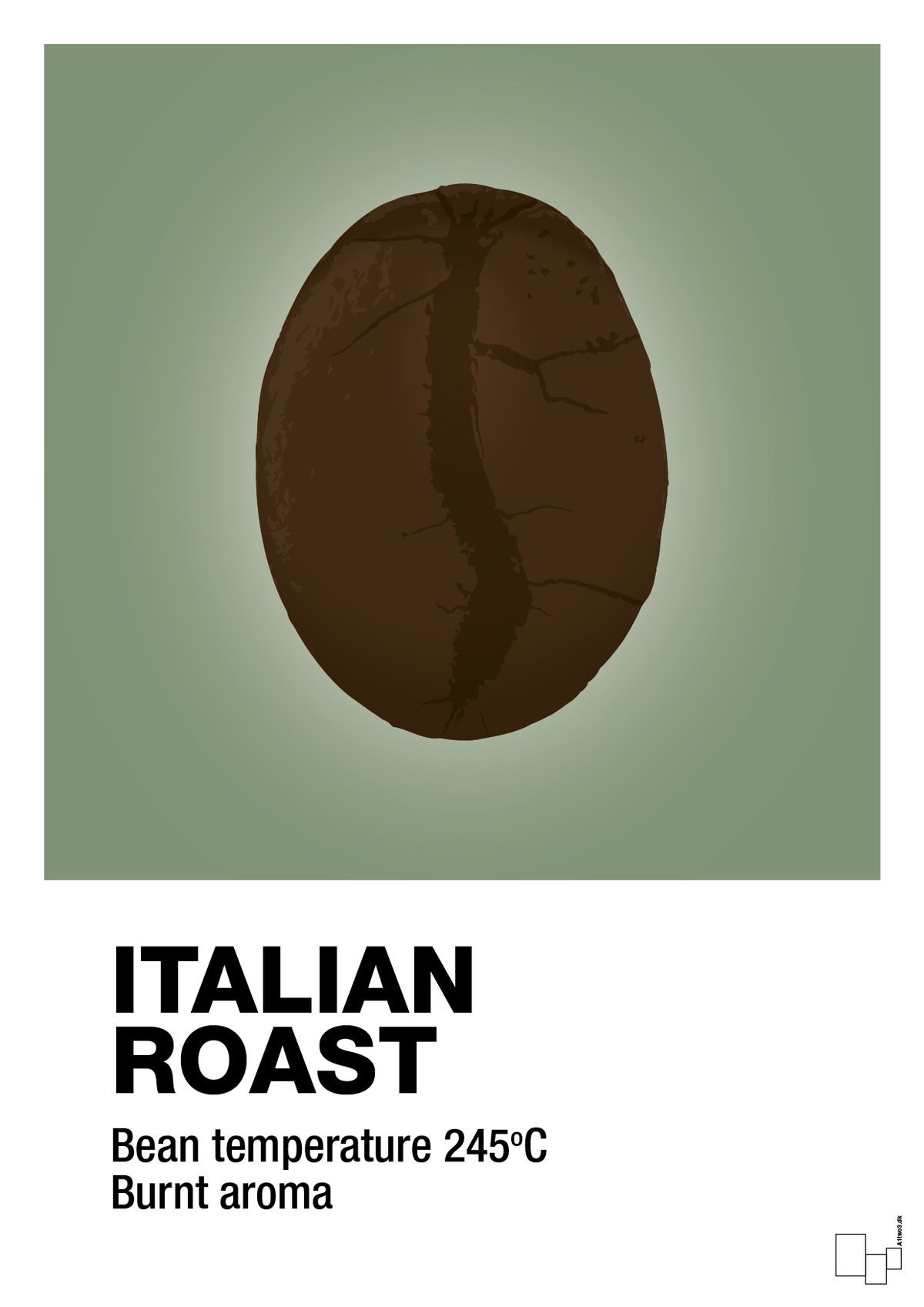 plakat: italian roast - jade-Kaffe-A1two3