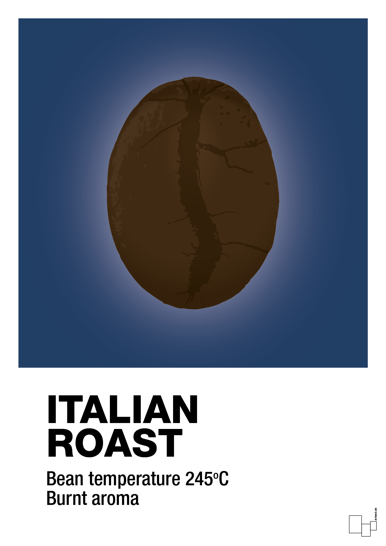 plakat: italian roast - lapis blue-Kaffe-A1two3
