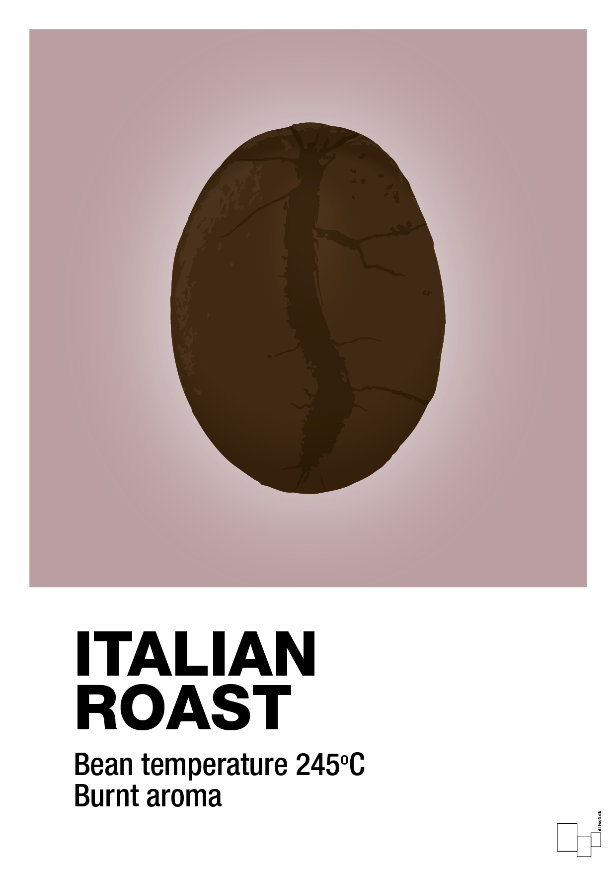 plakat: italian roast - light rose-Kaffe-A1two3