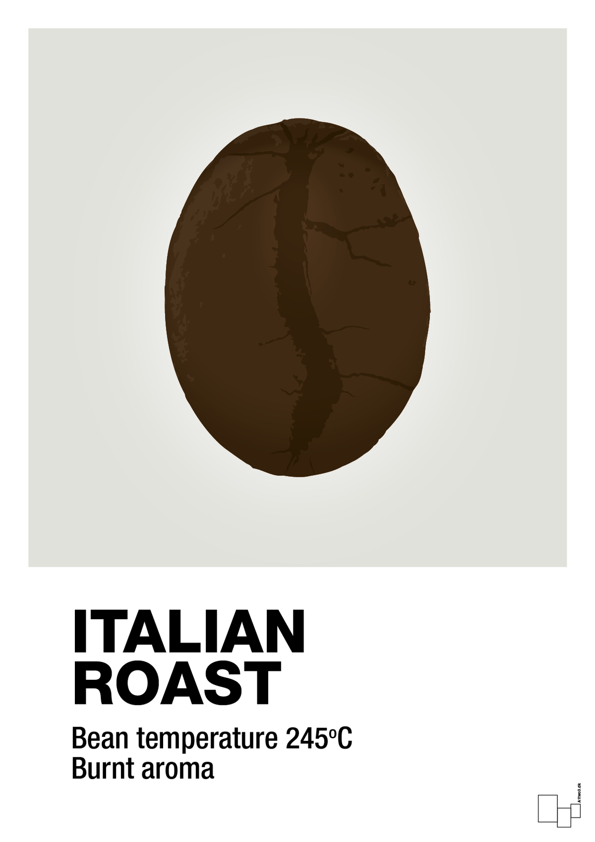 plakat: italian roast - painters white-Kaffe-A1two3