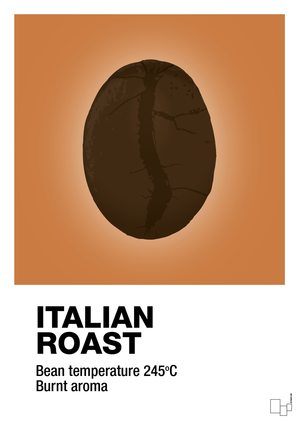 plakat: italian roast - rumba orange-Kaffe-A1two3