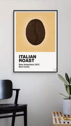plakat: italian roast - battleship gray-Kaffe-A1two3