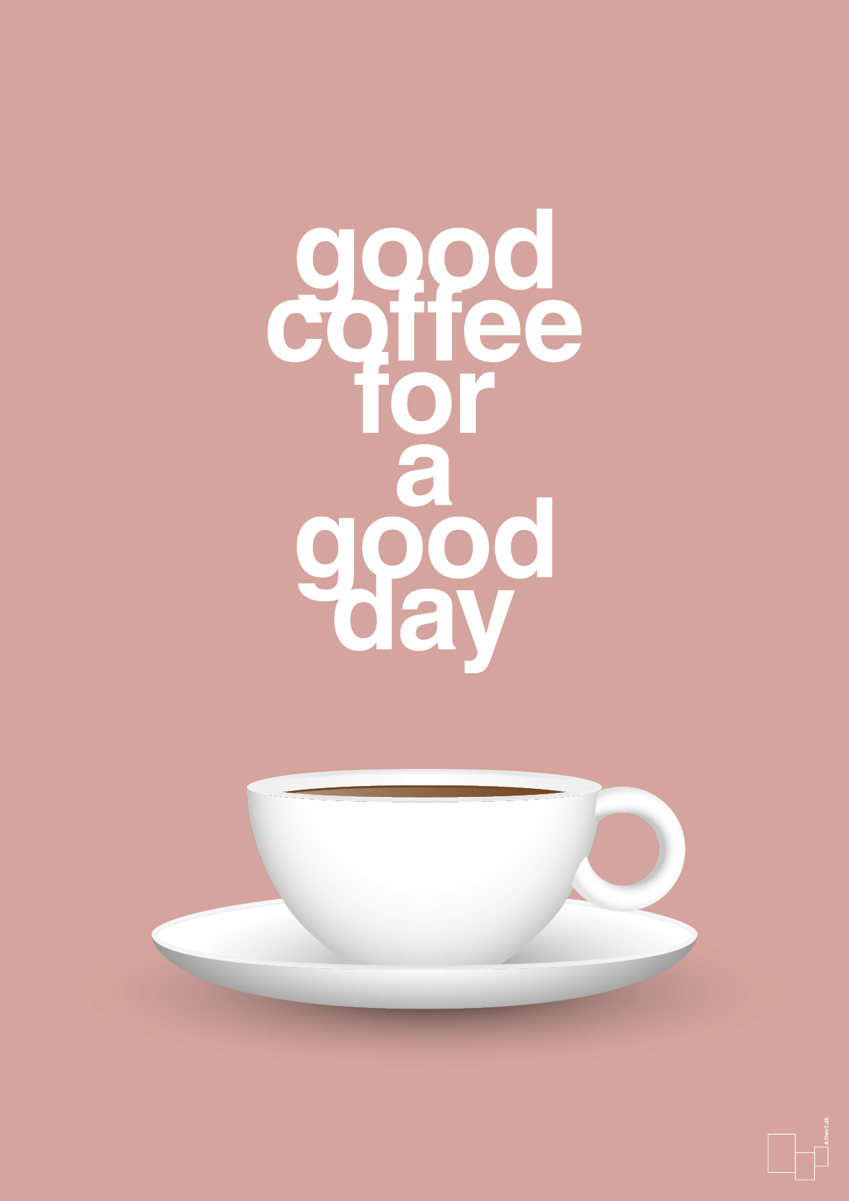 plakat: good coffee for a good day - bubble shell-Kaffe-A1two3