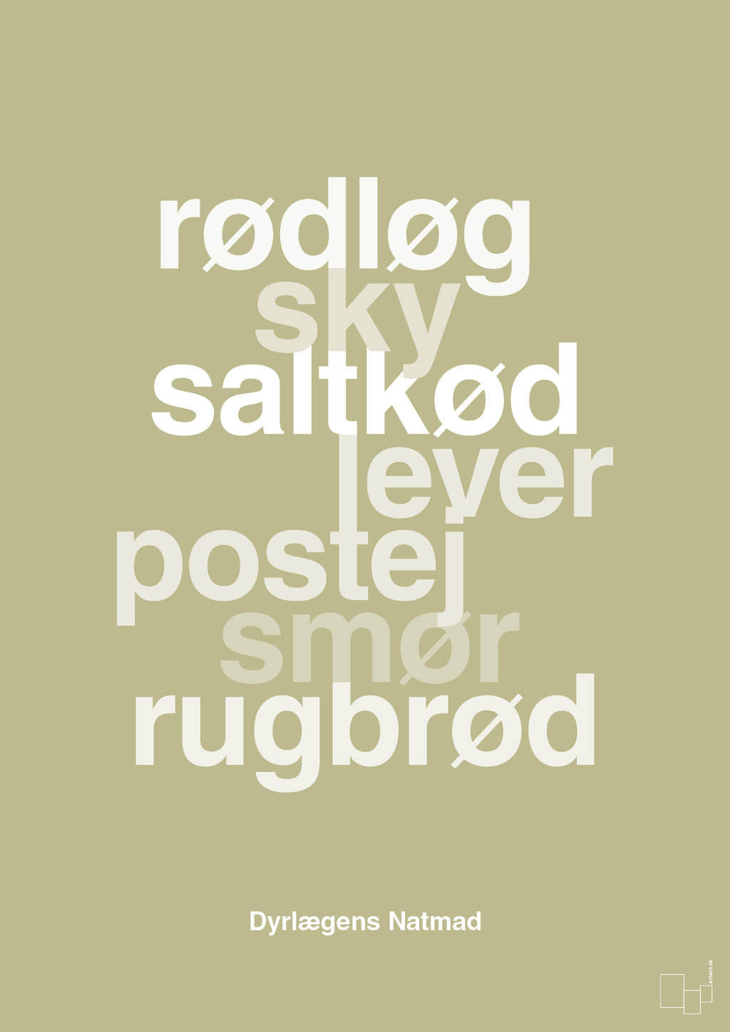 plakat: dyrelægens natmad - back to nature-Opskrifter-A1two3