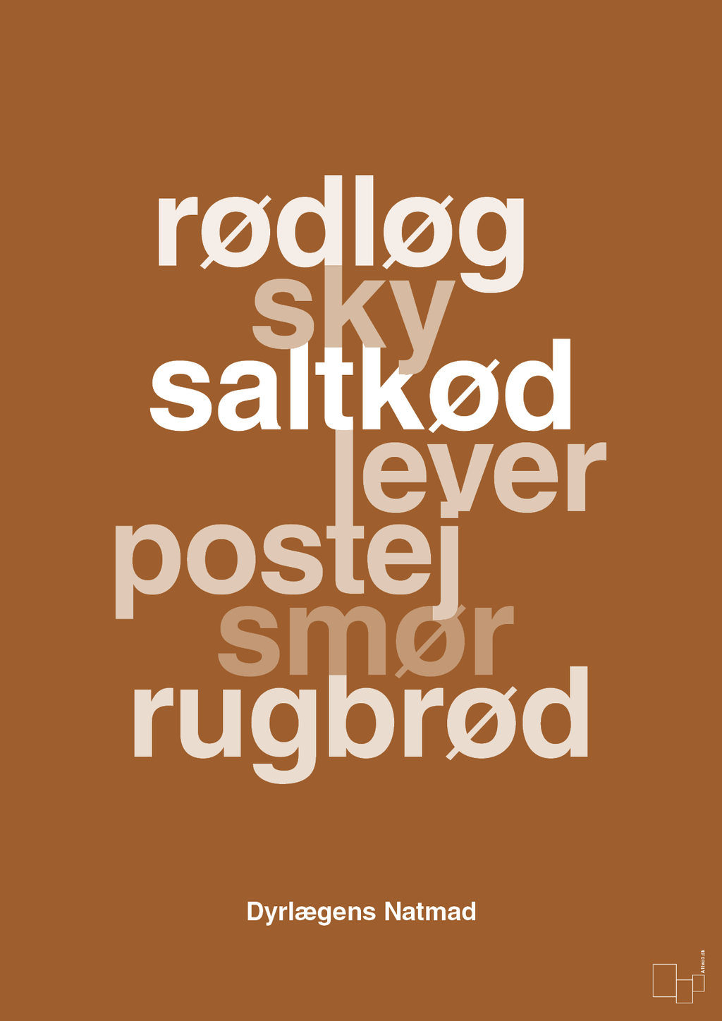 plakat: dyrelægens natmad - cognac-Opskrifter-A1two3