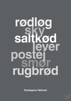 plakat: dyrelægens natmad - graphic charcoal-Opskrifter-A1two3